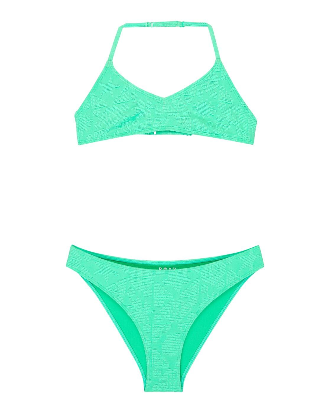 Roxy Zweiteiliges Triangel-Bikini-Set HIPPIE HOUR Grün Mädchen 6-16