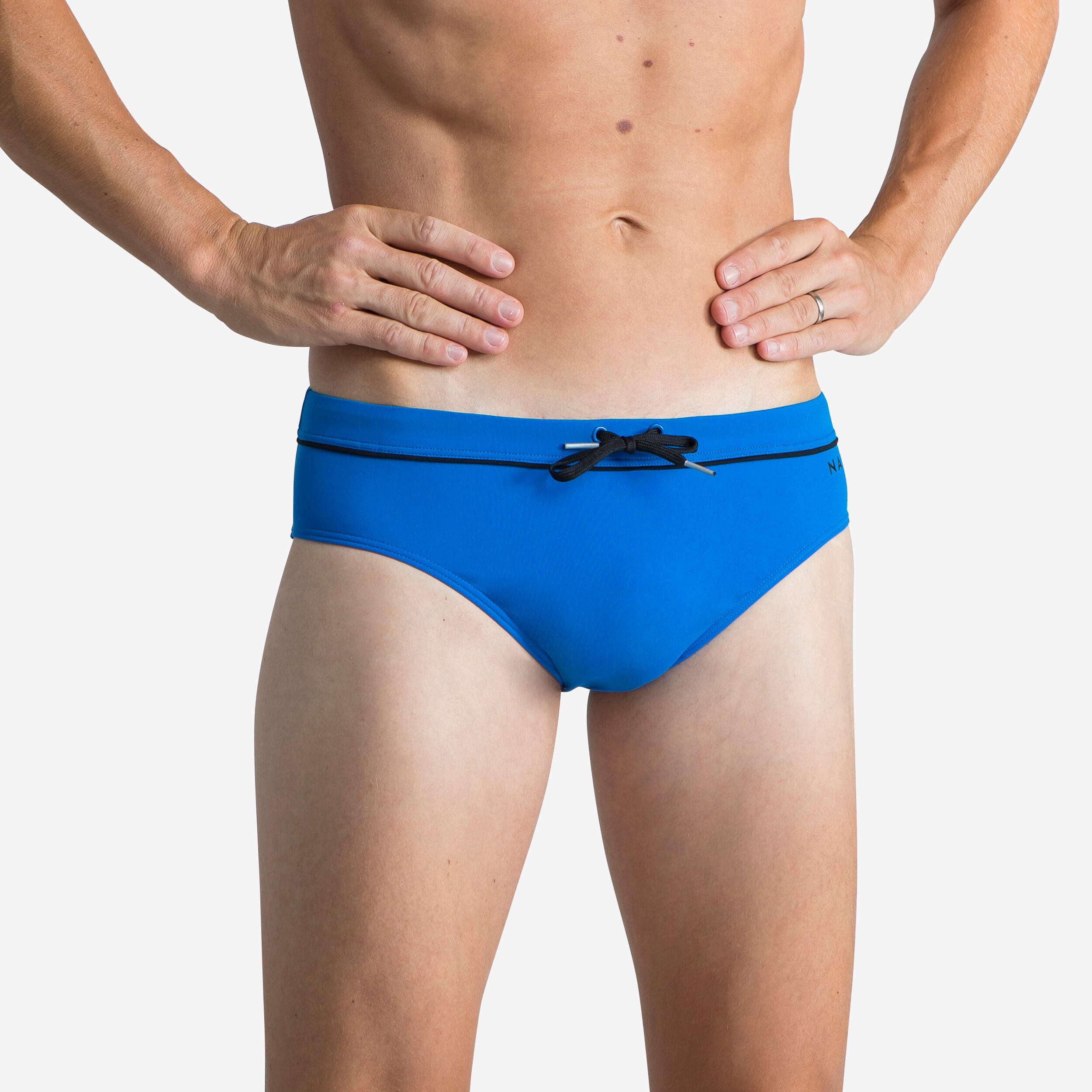 NABAIJI Badehose Slip Herren - 100 Pep blau/schwarz