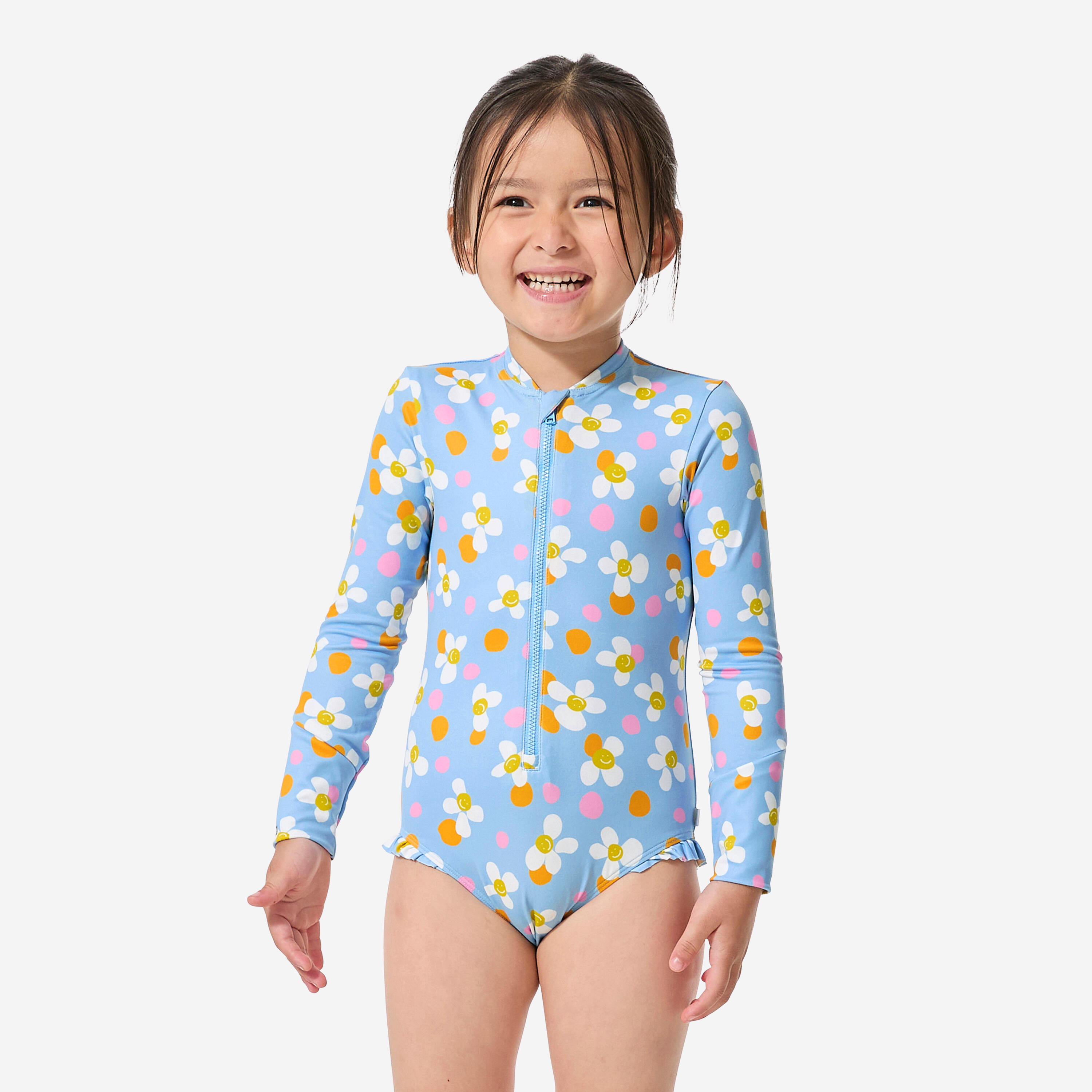 Decathlon Badeanzug Baby/Mädchen langarm UV-Schutz - Izia Pop blau