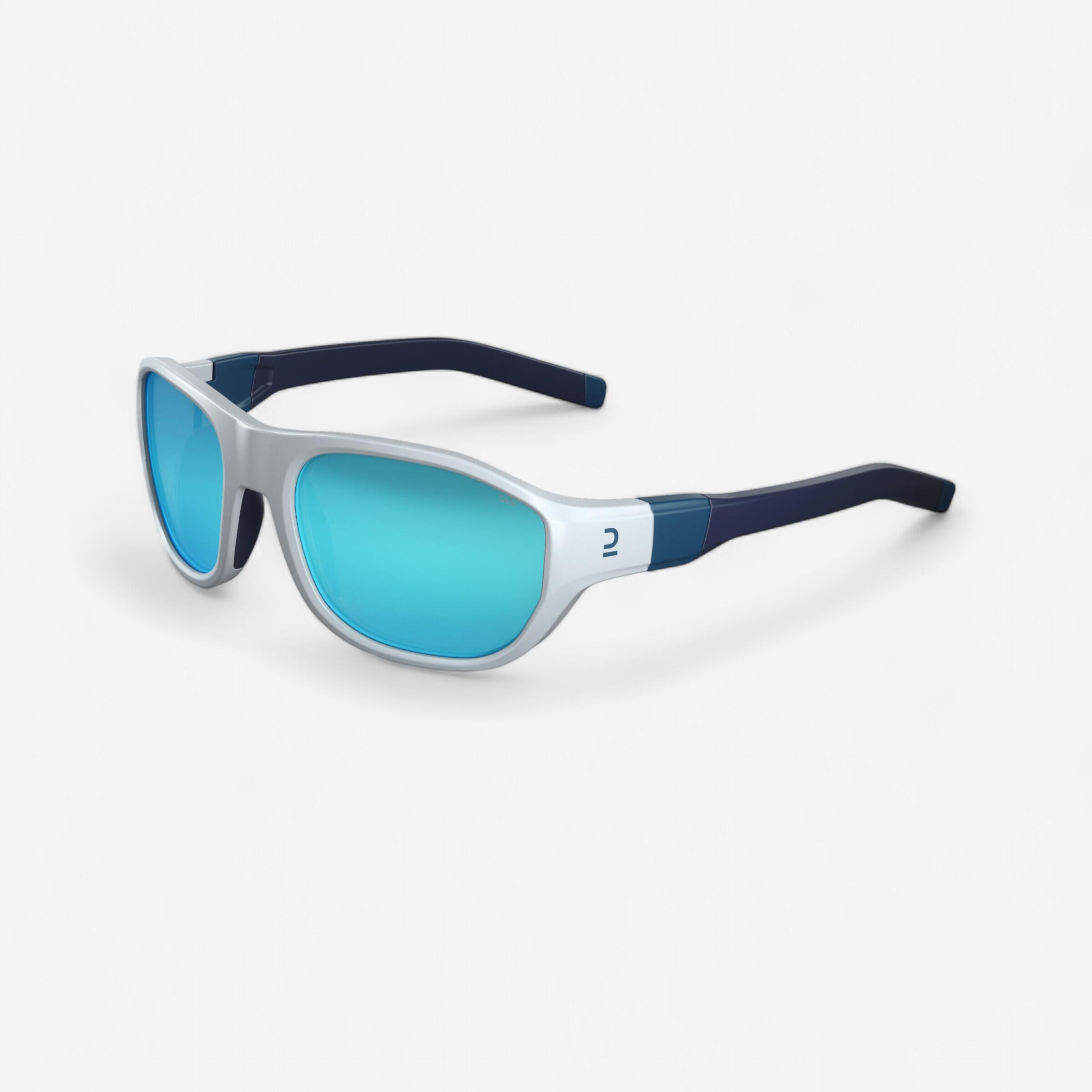 Decathlon Sonnenbrille Wandern MH T500 Kinder 6–10 Jahre Kategorie 4 dunkelblau/orange