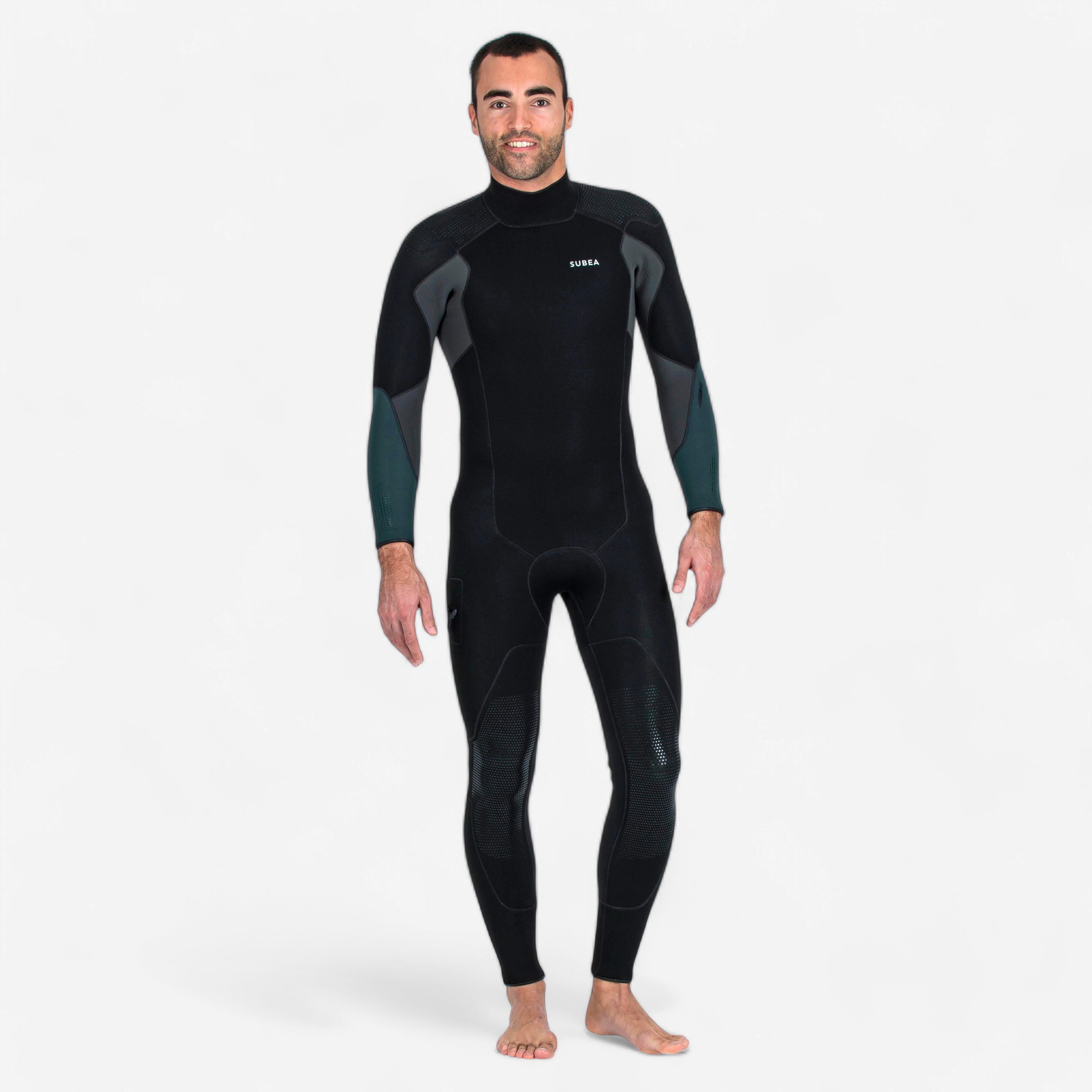 Decathlon Neoprenanzug Tauchen Herren 900 5 mm schwarz/khaki