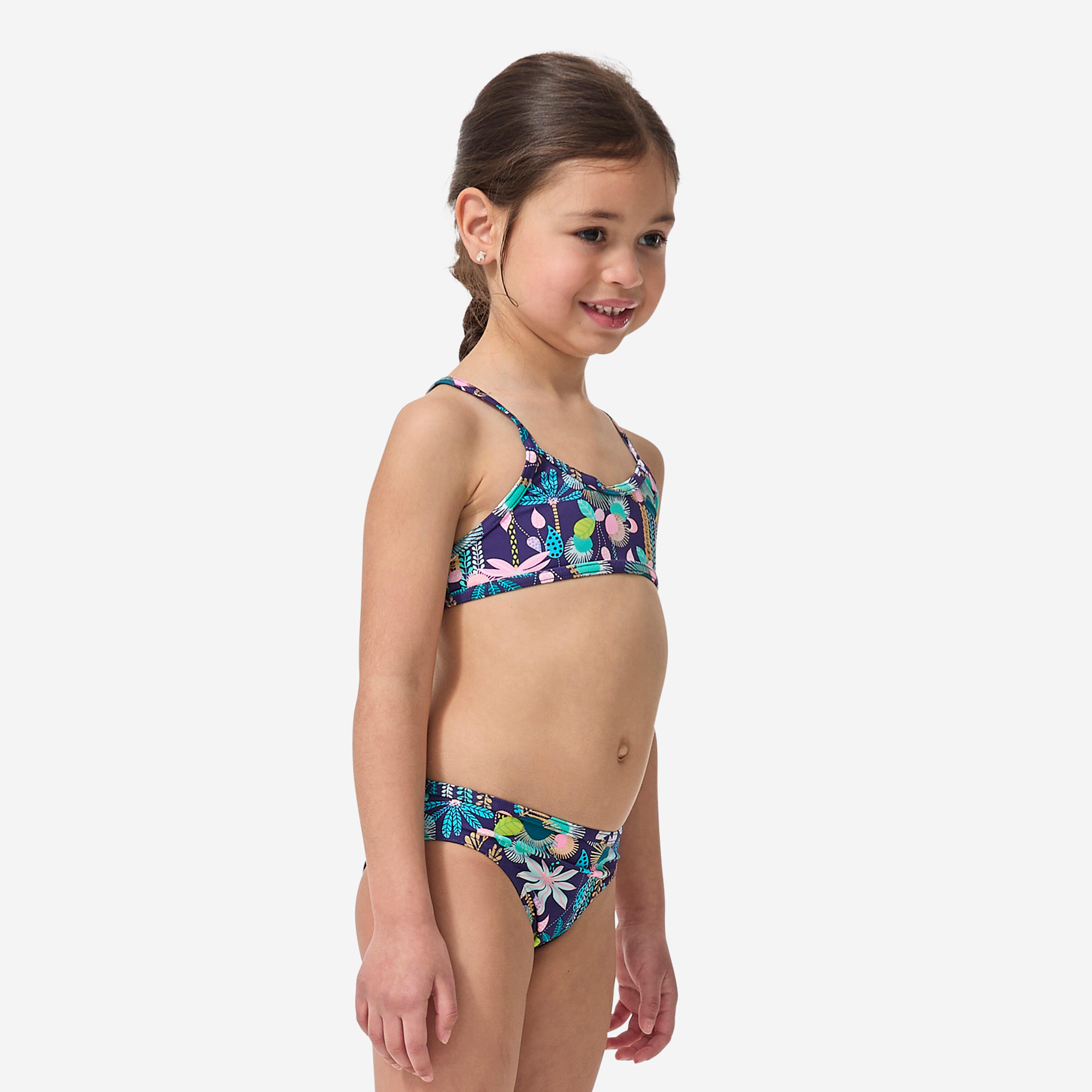OLAIAN Bikini Surfen Mädchen gekreuzte Träger geblümt June