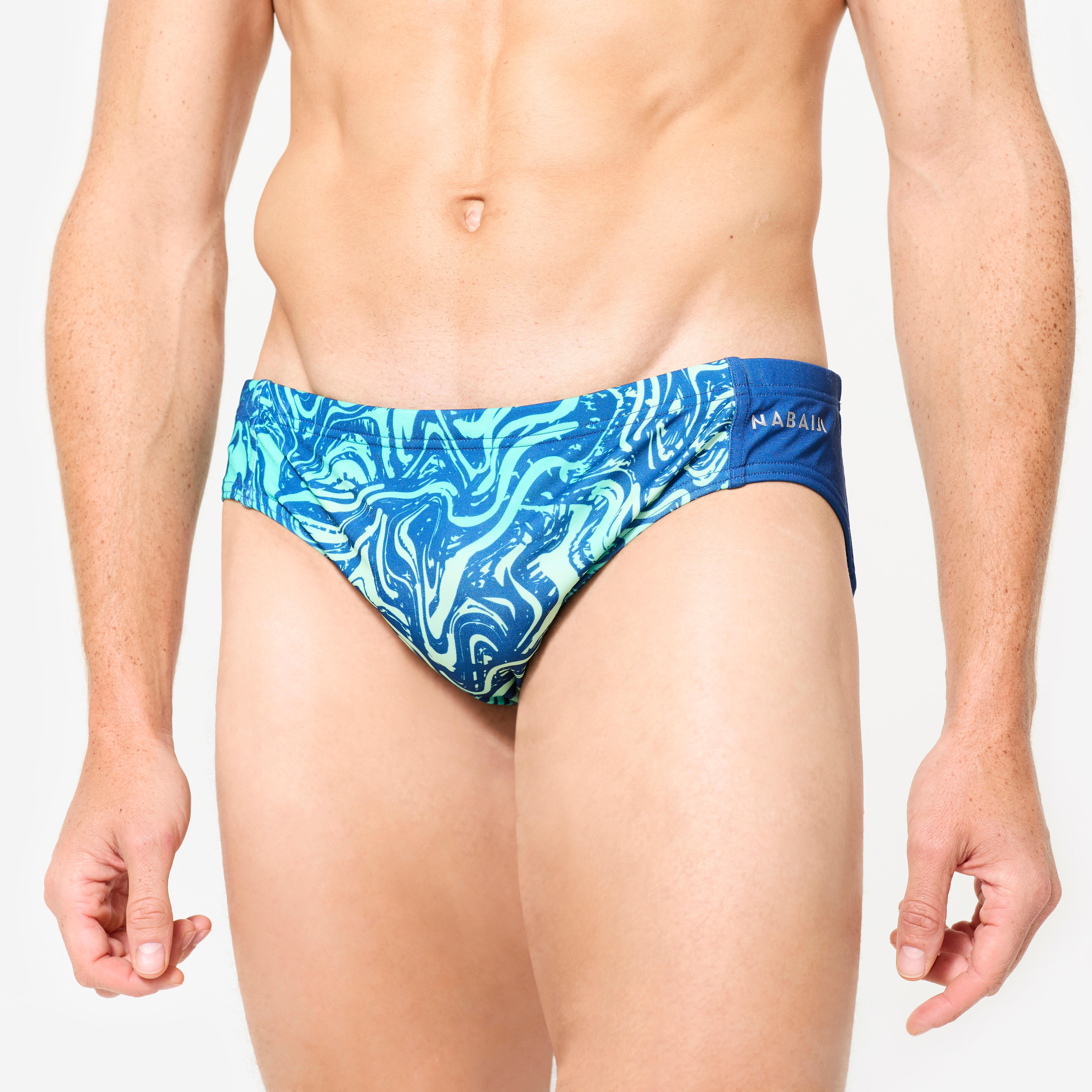 Decathlon Badehose Slip Wasserball Herren - 500 All Vai türkis