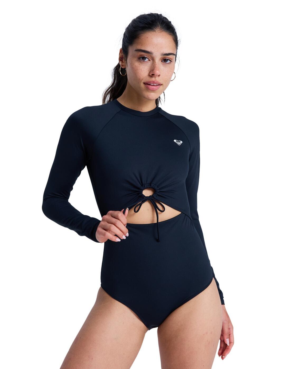 Roxy Langärmliger Badeanzug BEACH ESSENTIAL Schwarz Frauen