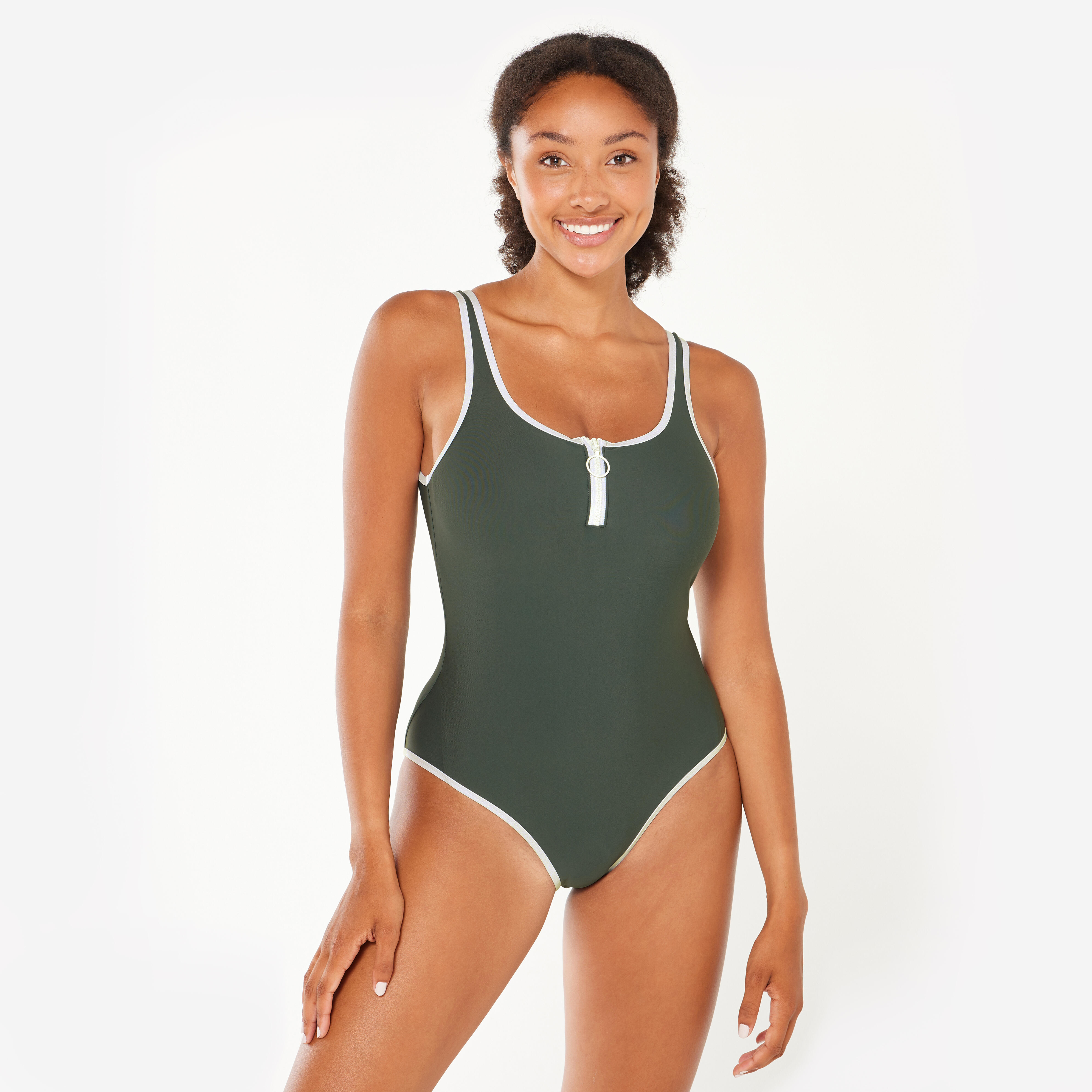 NABAIJI Badeanzug Damen - Heva Joy Zip khaki