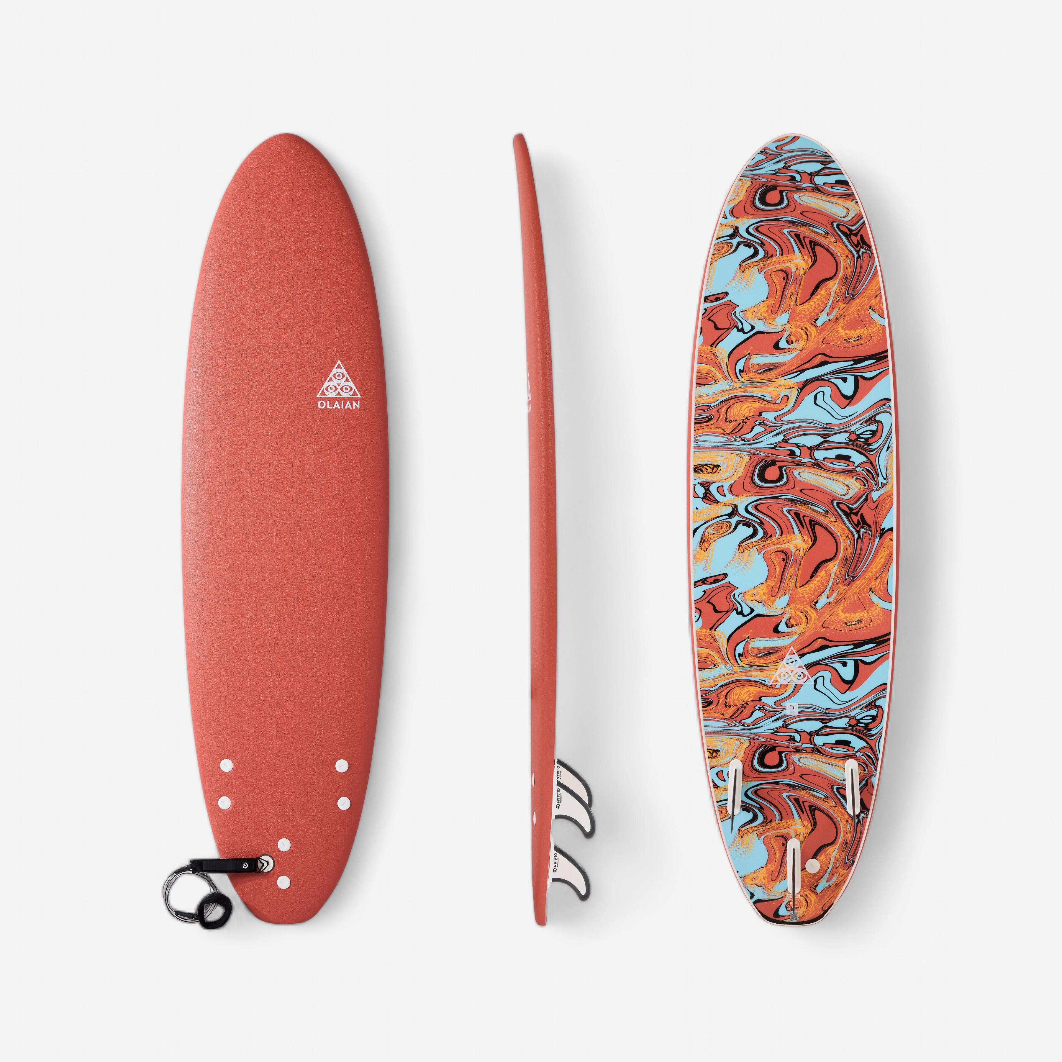 OLAIAN Surfboard Erwachsene/Kinder Schaumstoff 500 Soft 7´ orange