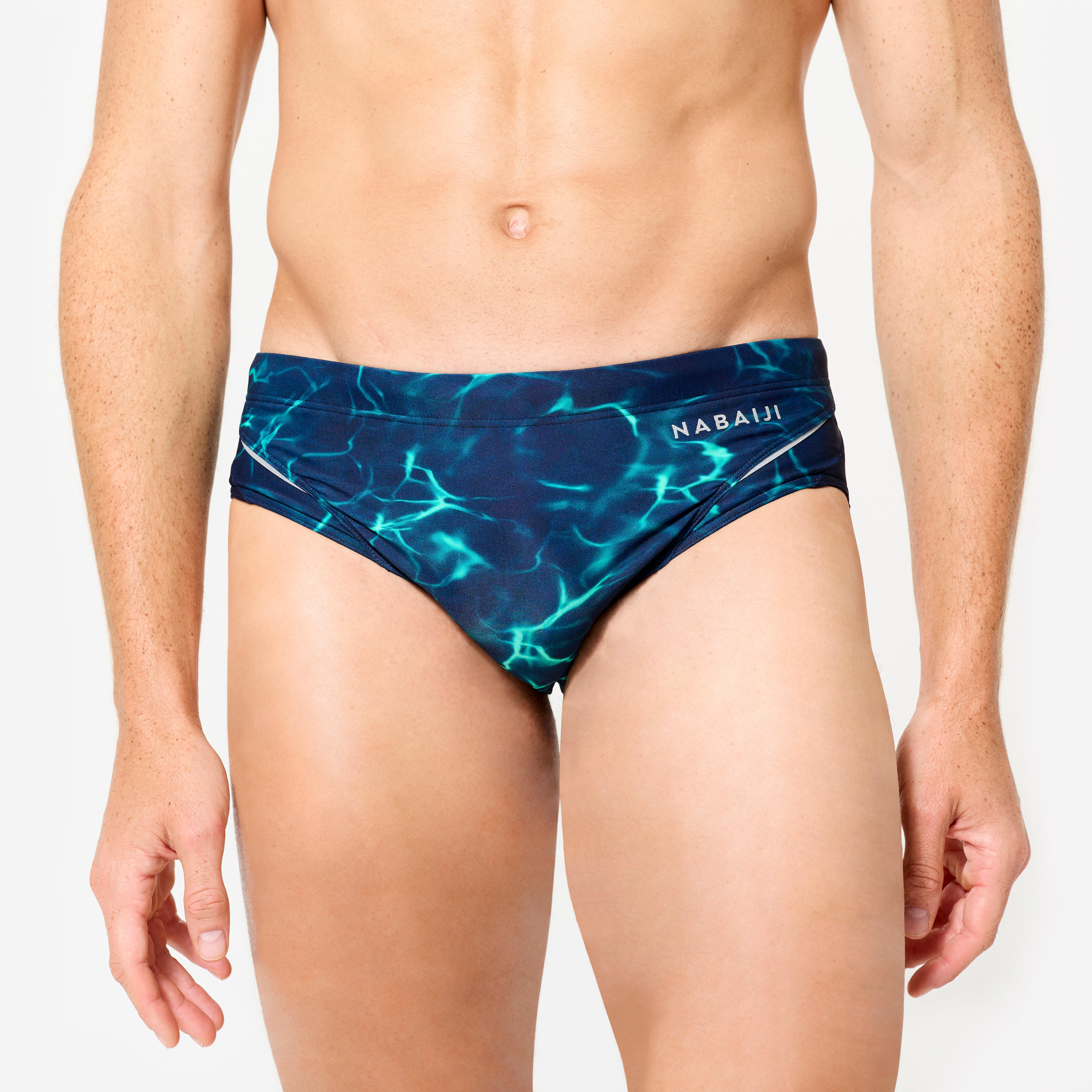 NABAIJI Badehose Slip Herren - 900 Tiare blau/grün