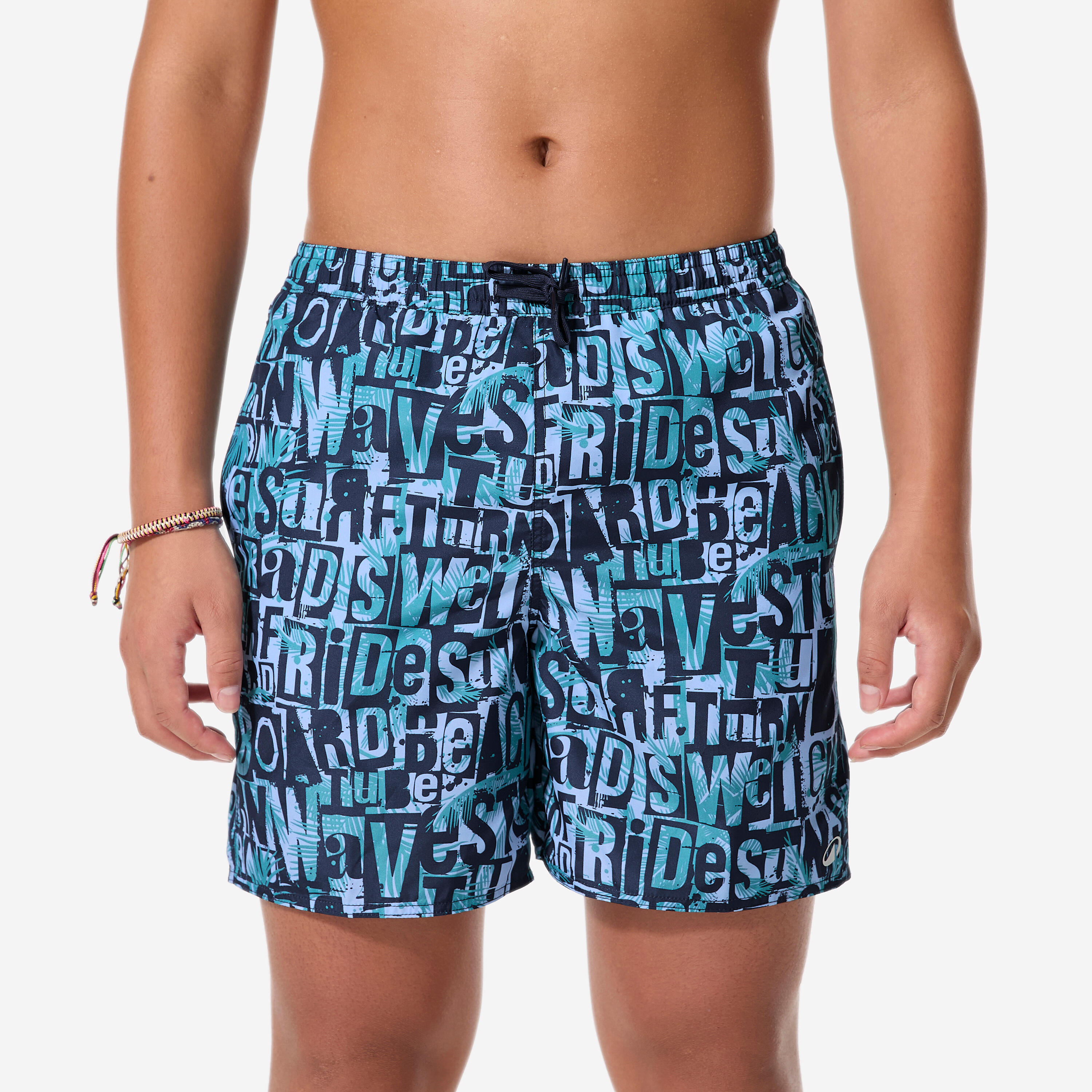 Decathlon Boardshorts Kinder 100 Typestree blau