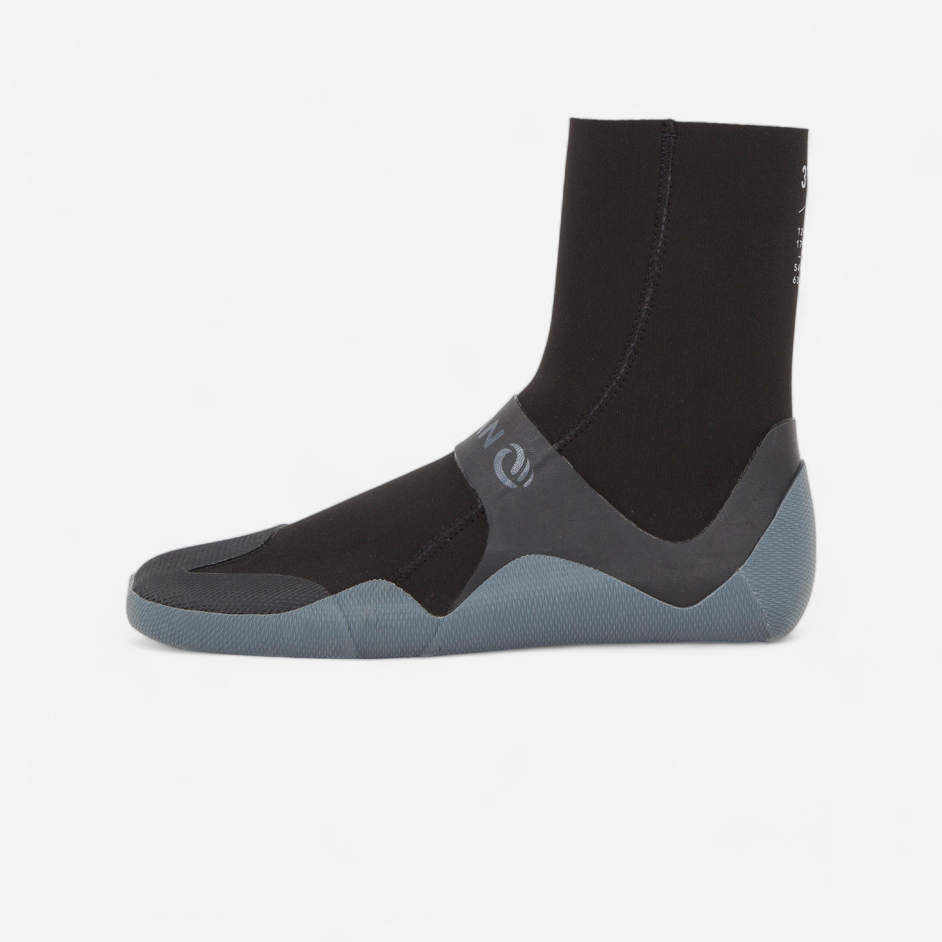 OLAIAN Neoprenschuhe Surfen 500 Neopren 3mm schwarz
