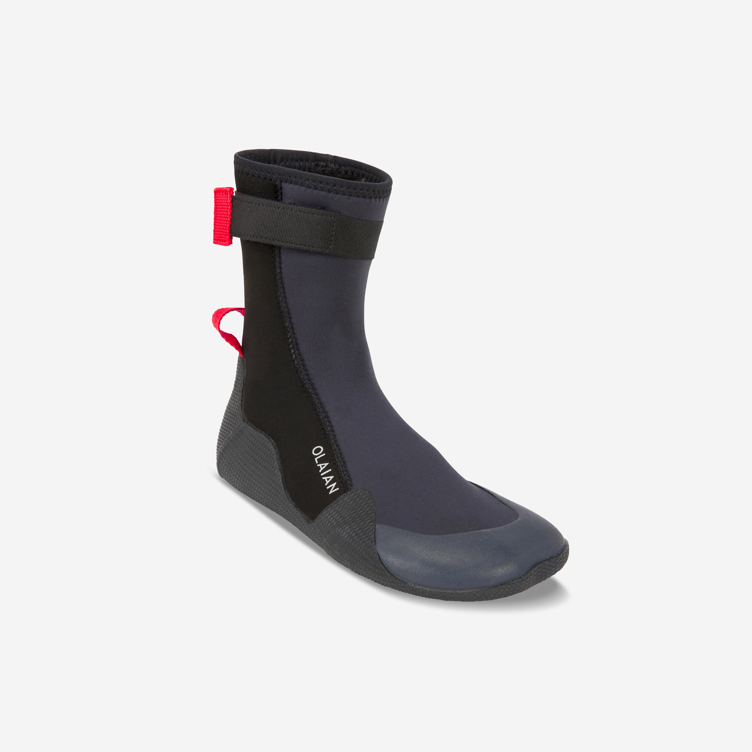 OLAIAN Slipper 500 3 mm Kinder schwarz rot