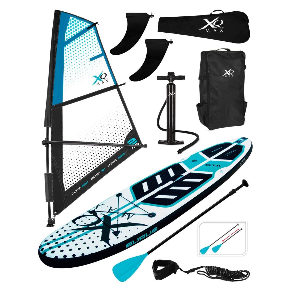 XQ Max SUP 10.0 mit Windsurf Option und 2 qm Segel  & Paddel