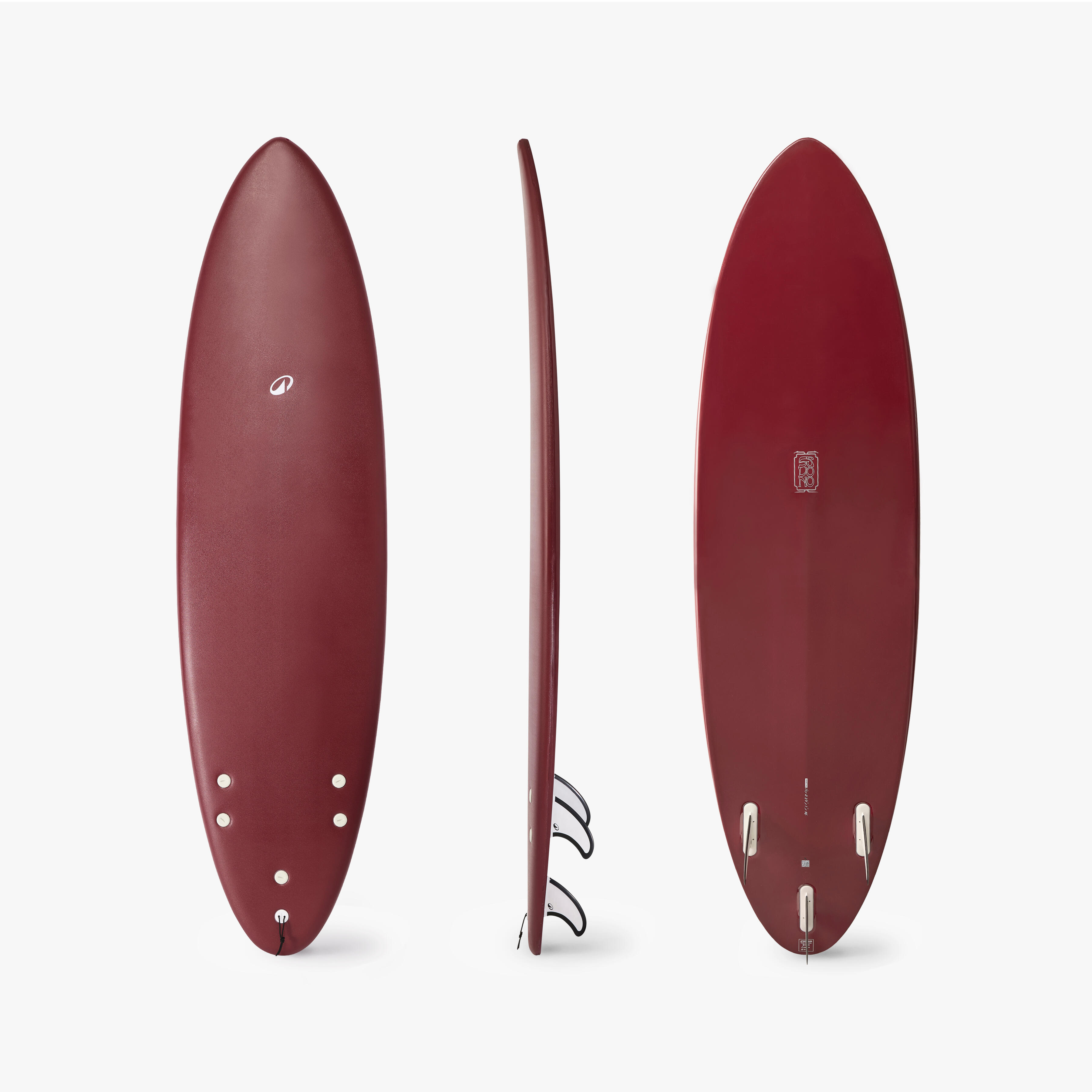 Decathlon Surfboard Schaumstoff Shortboard 7' Soft New Techno 500 rot