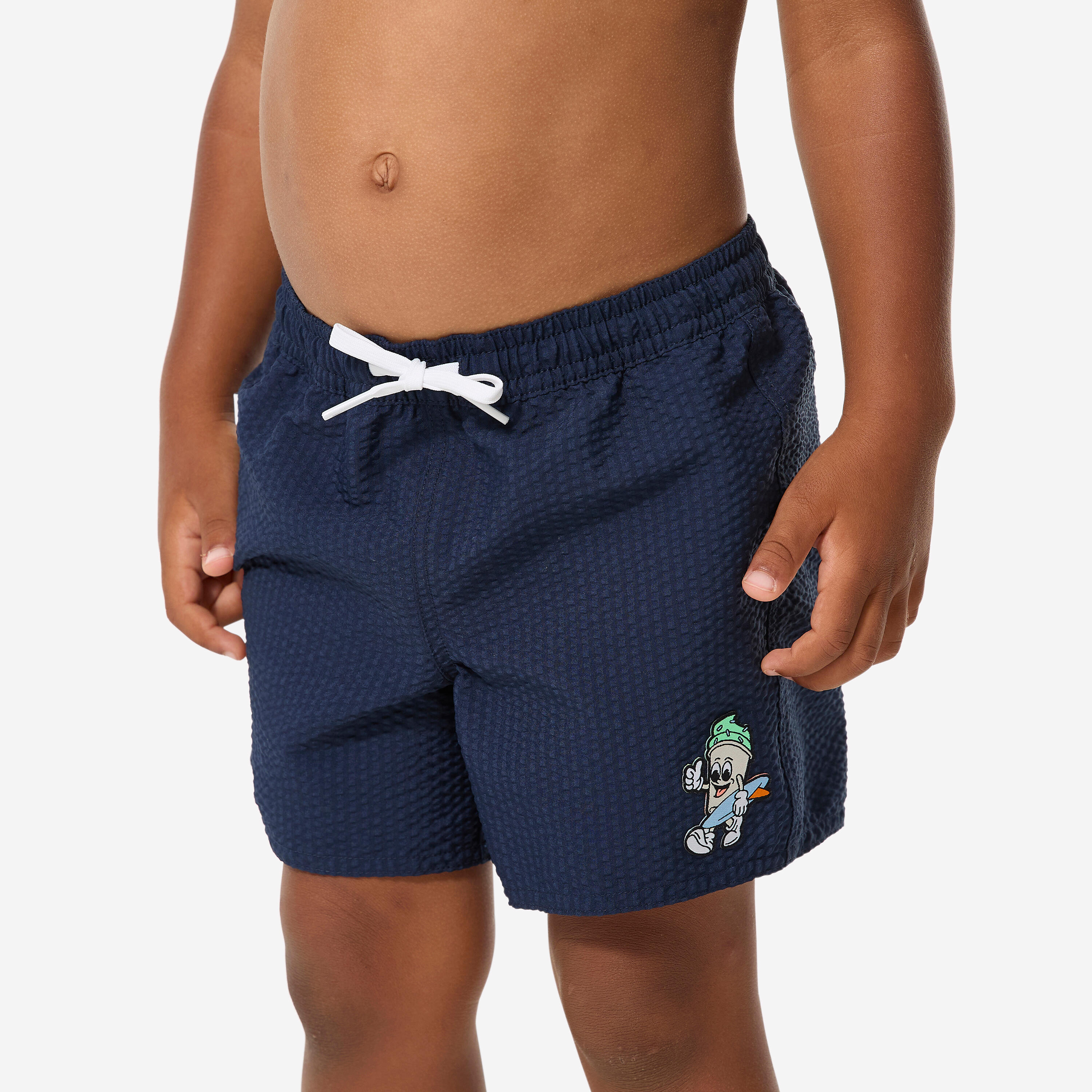 Decathlon Boardshorts Surf Kinder Strukturstoff 100 marineblau