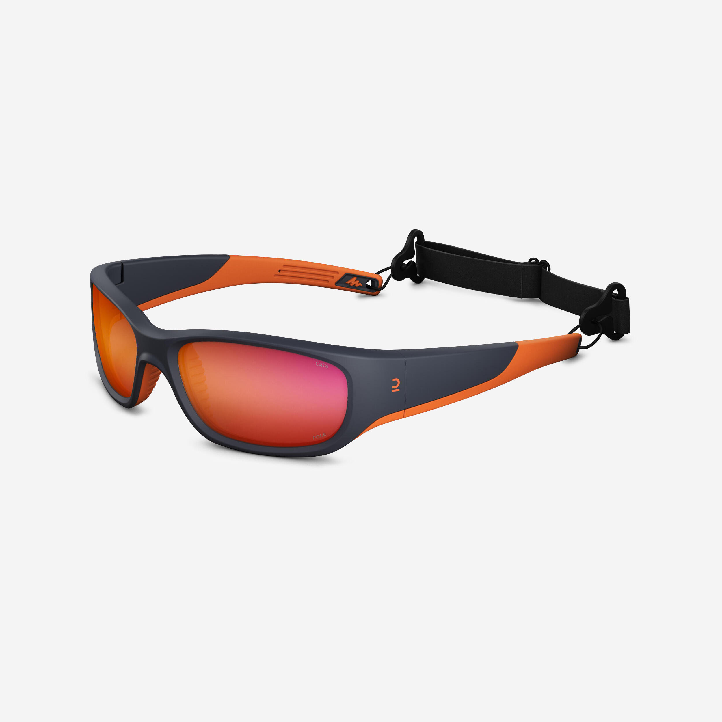 Decathlon Sonnenbrille Wandern MH T550 polarisierend Kategorie 4 für Kinder ab 10J. orange