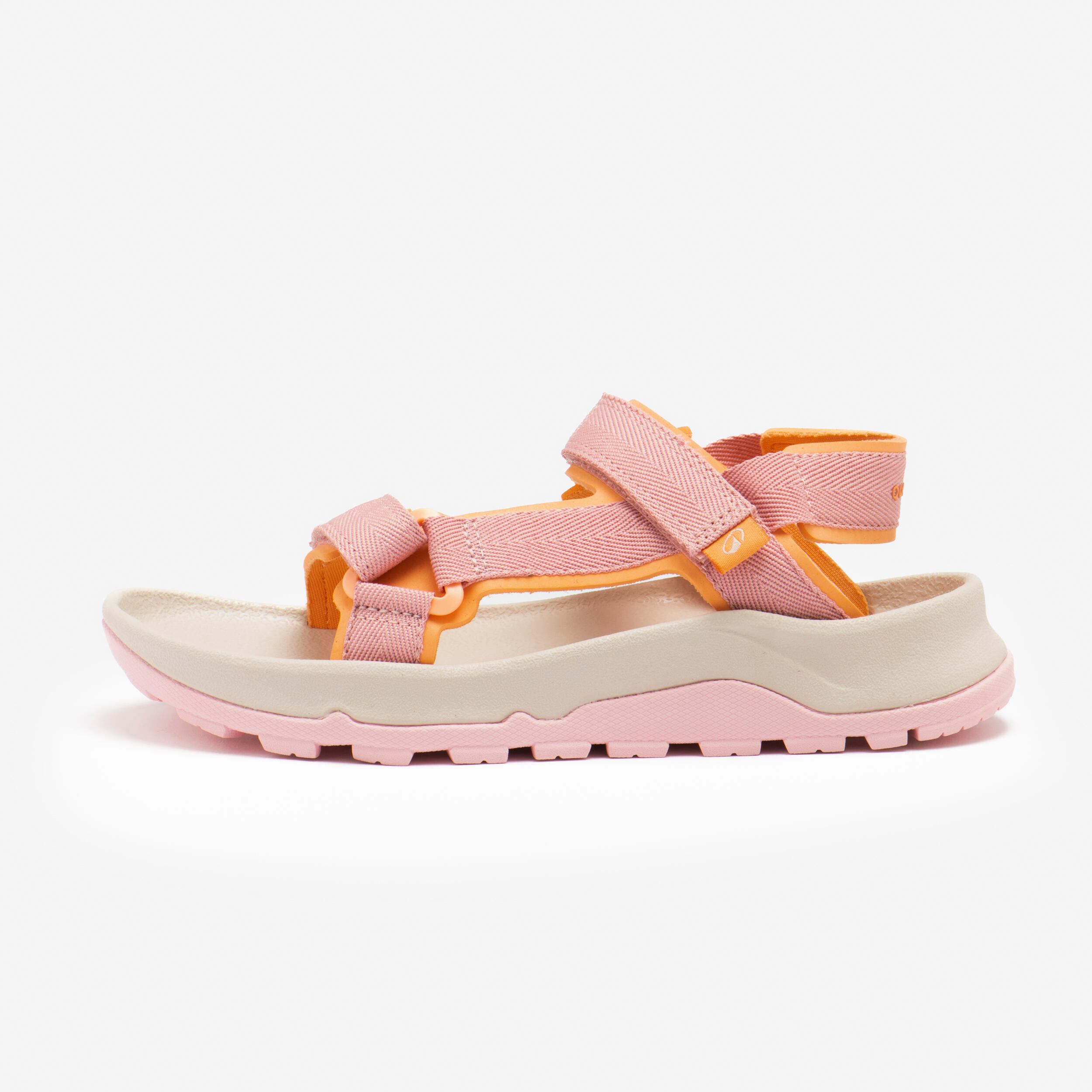 QUECHUA Sandalen Kinder Gr.28–38 bequem Klettverschluss Wandern - NH500 rosa