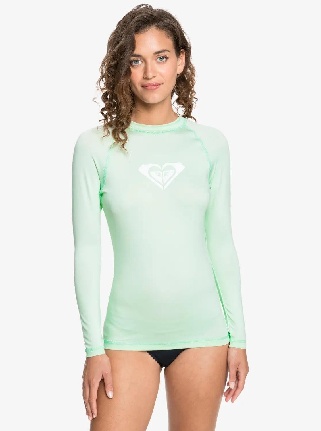 Roxy Langärmliger Rashguard mit UPF 50 WHOLE HEARTED Schwarz Damen