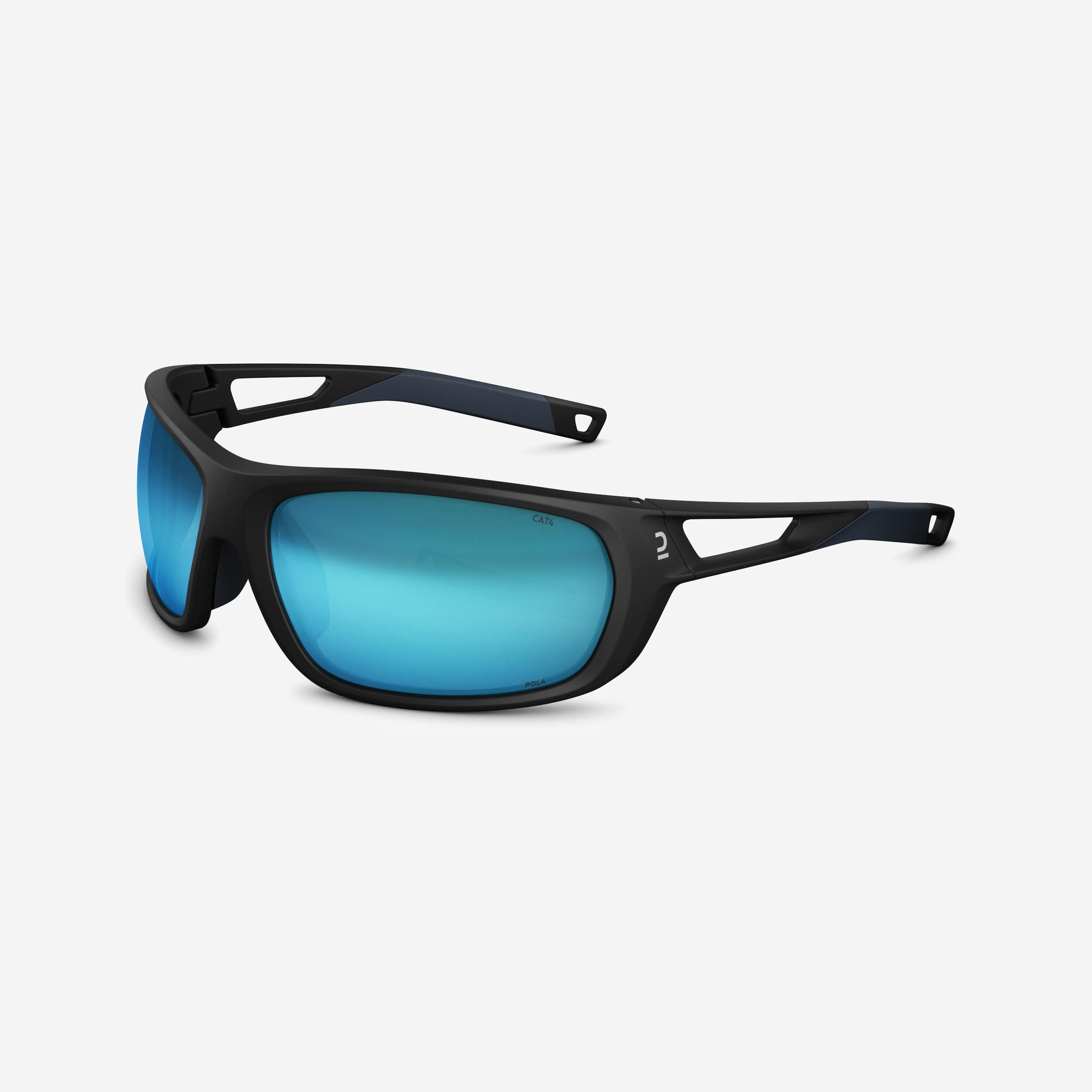 Decathlon Sonnenbrille MH580 Wandern polarisierend Kategorie 4 Erwachsene grau/orange