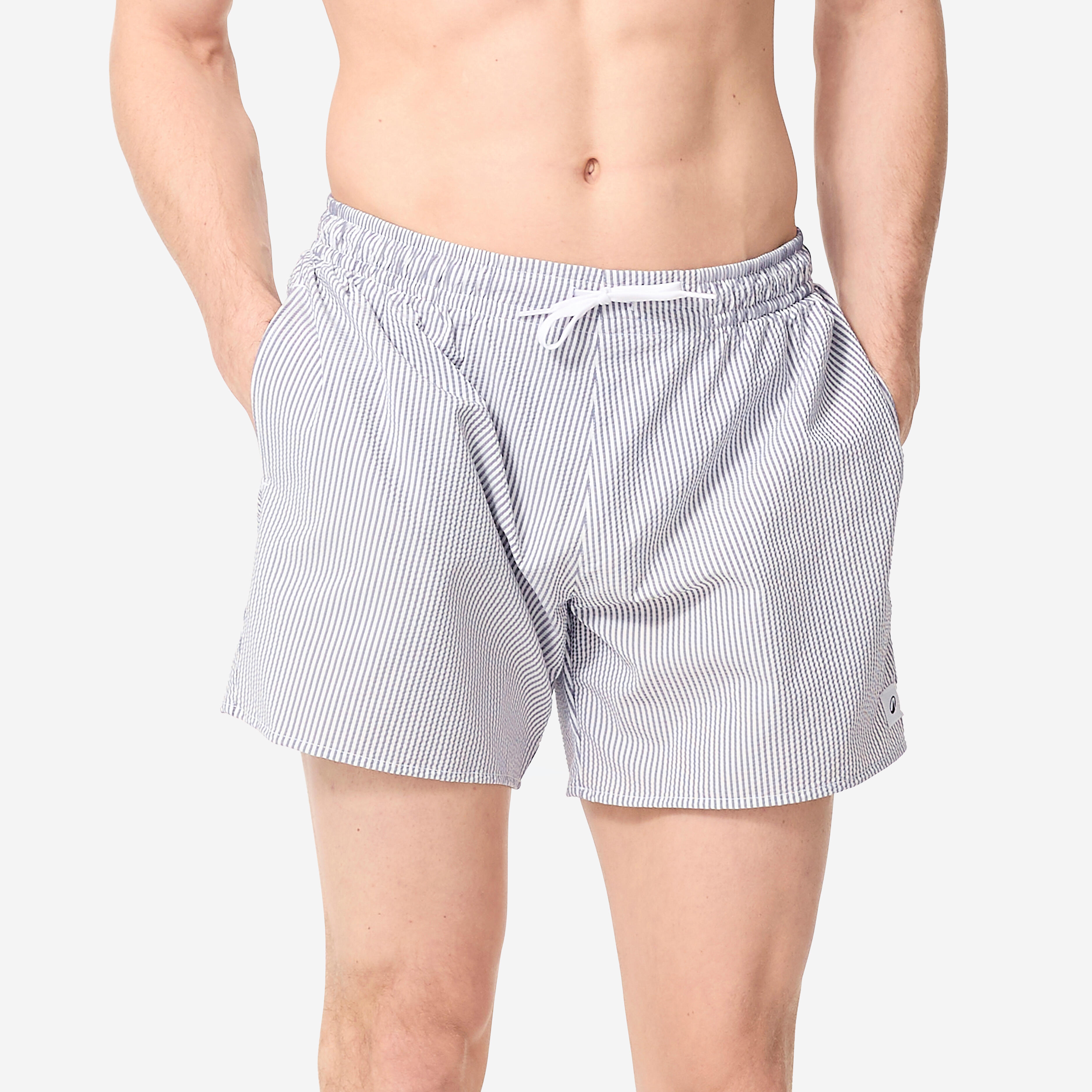 Decathlon Boardshorts Herren kurz Struktur 100 15'' blau