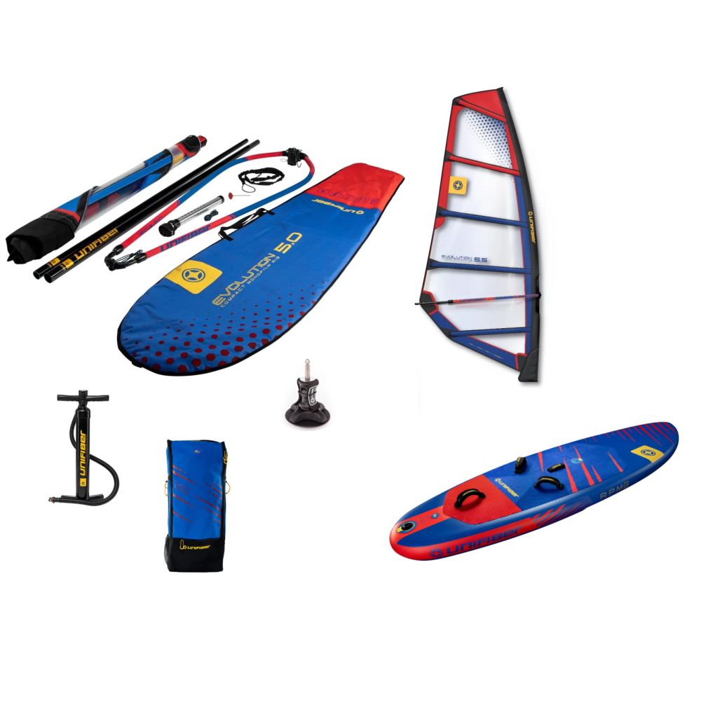 Unifiber Windsurf Komplettset mit Board und Rigg