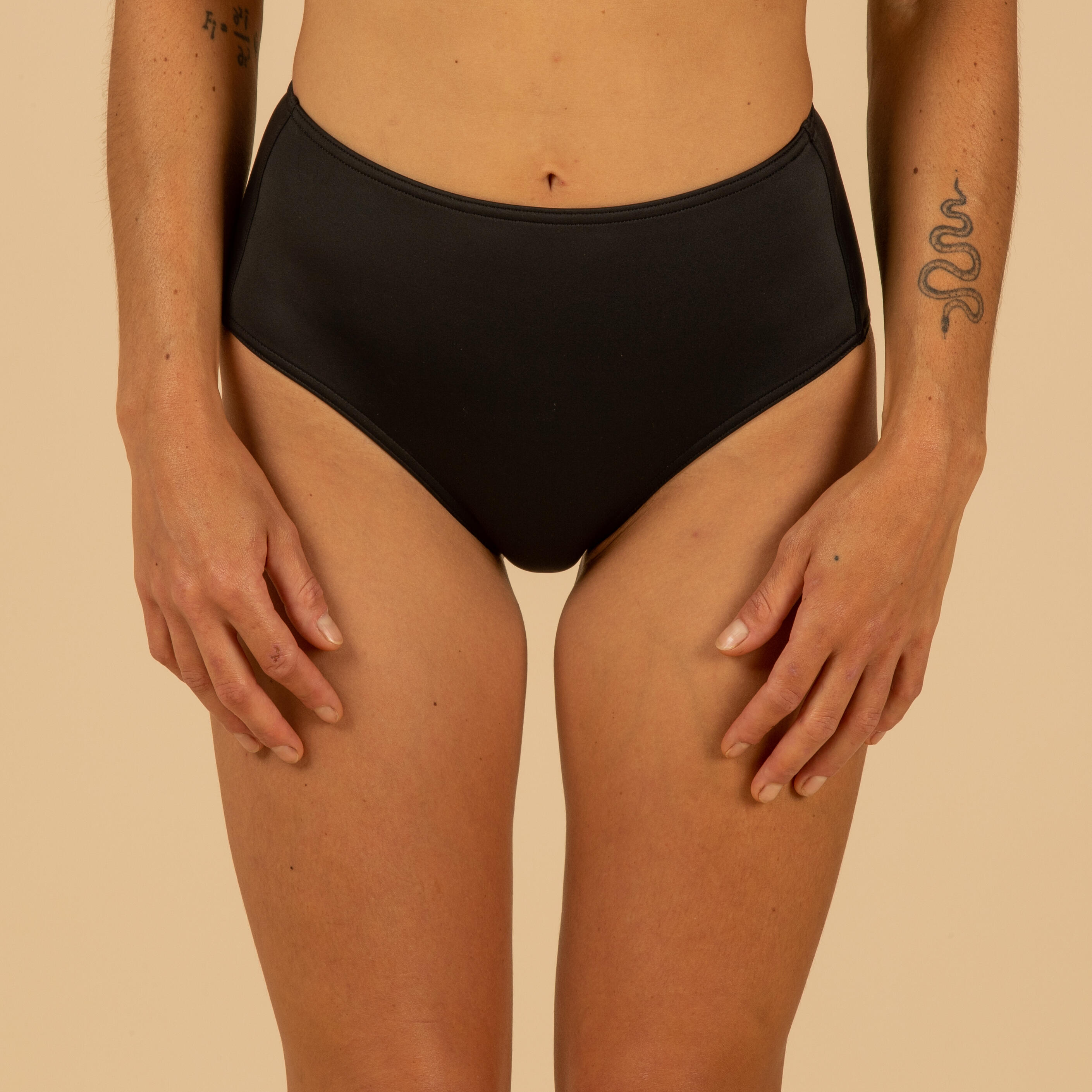 OLAIAN Bikini-Hose Romi hoher Taillenbund Surfen Damen schwarz 38