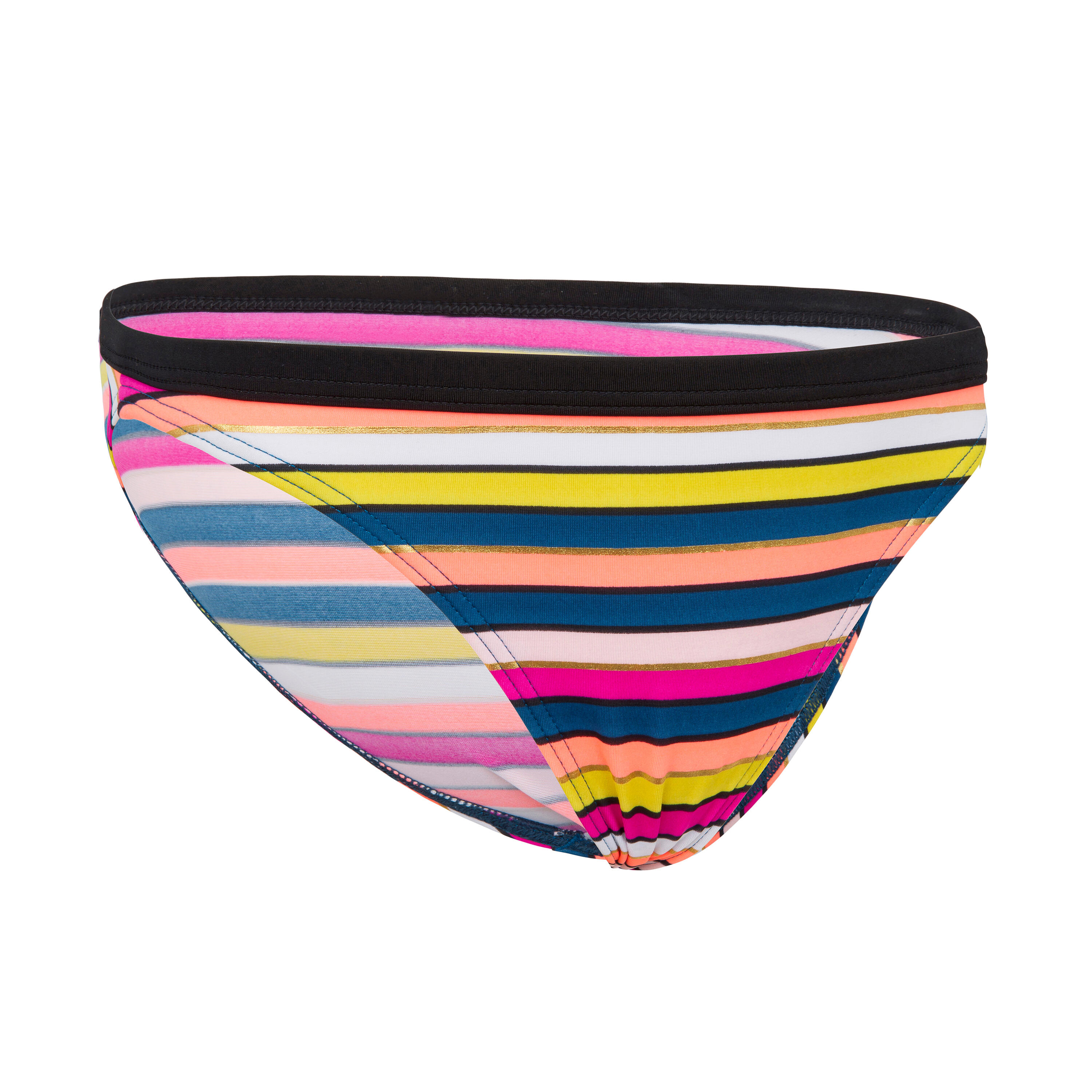 OLAIAN Bikini-Hose Surfen Bottom Maeva 500 MÃ¤dchen koralle gestreift Gr. 152 - 12 Jahre