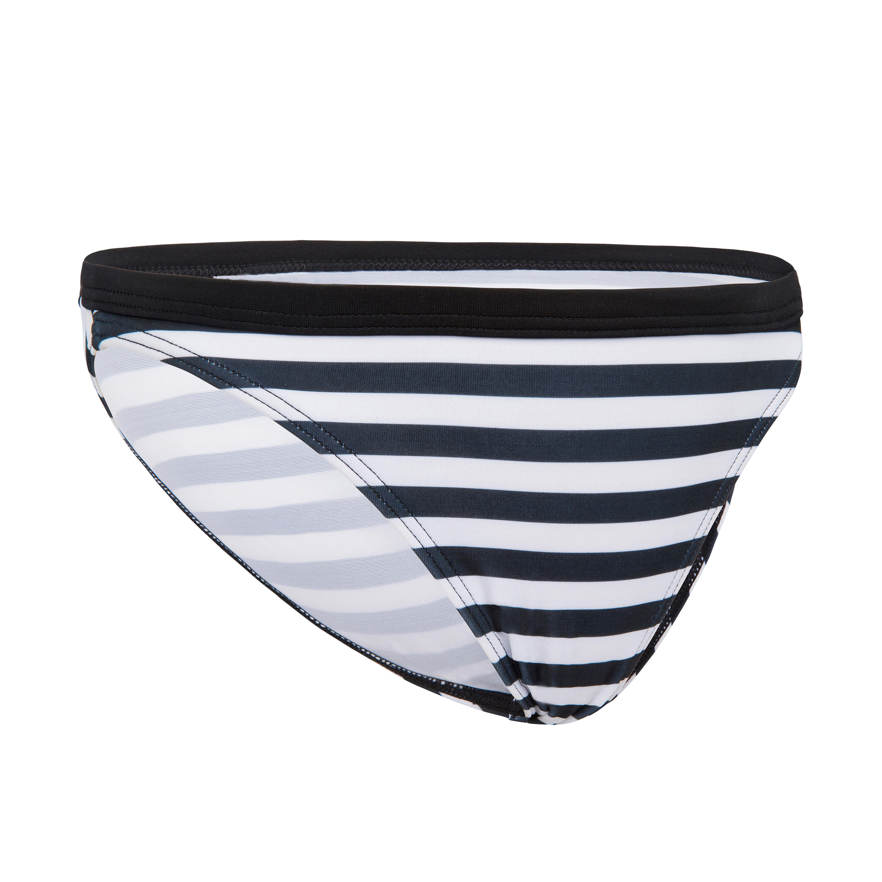 OLAIAN Bikini-Hose Surfen Bottom Maeva 500 MÃ¤dchen schwarz gestreift Gr. 140 - 10 Jahre