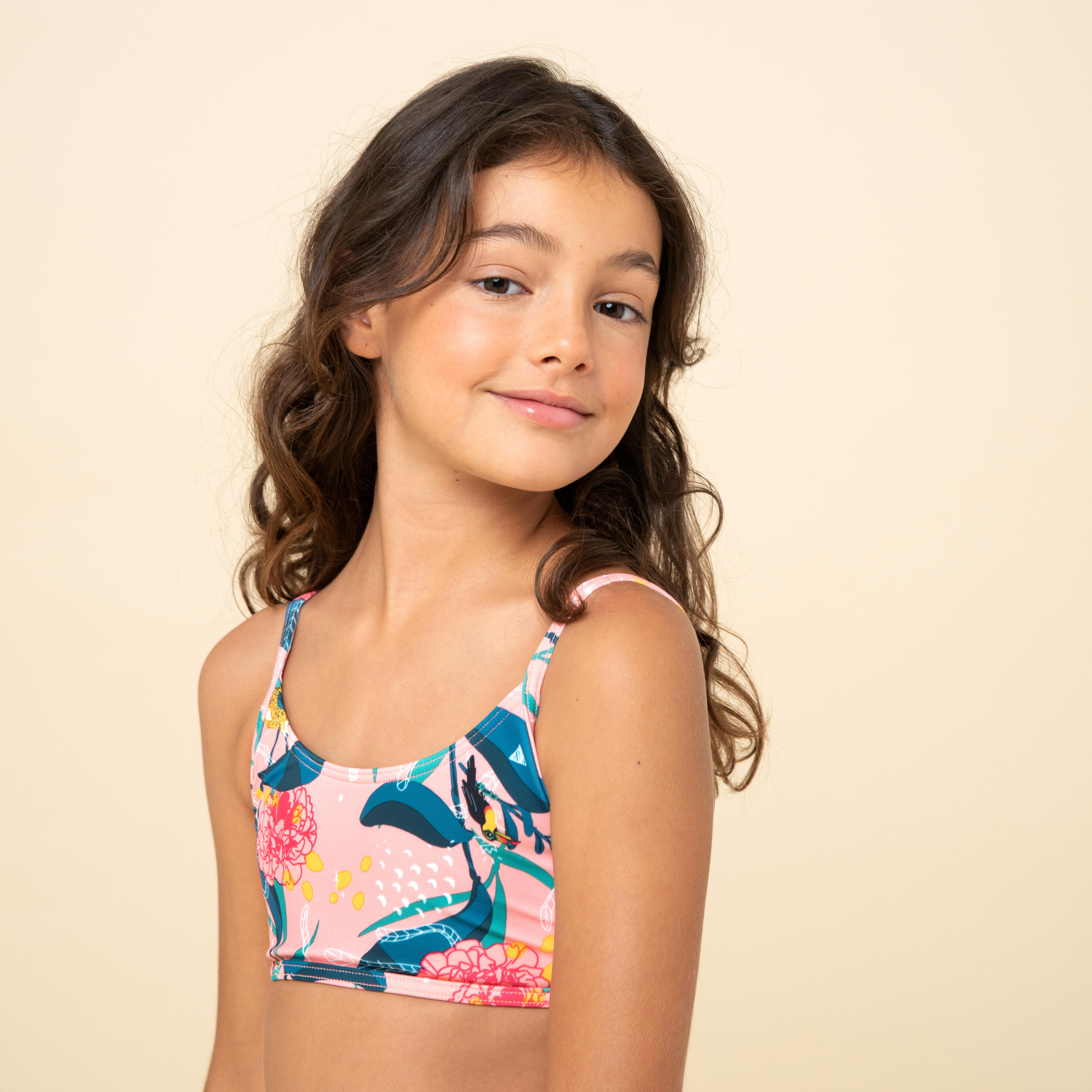 OLAIAN Bikini-Oberteil Bustier Surfen ZOE 100 Mädchen rosa 10 Jahre - Gr. 140