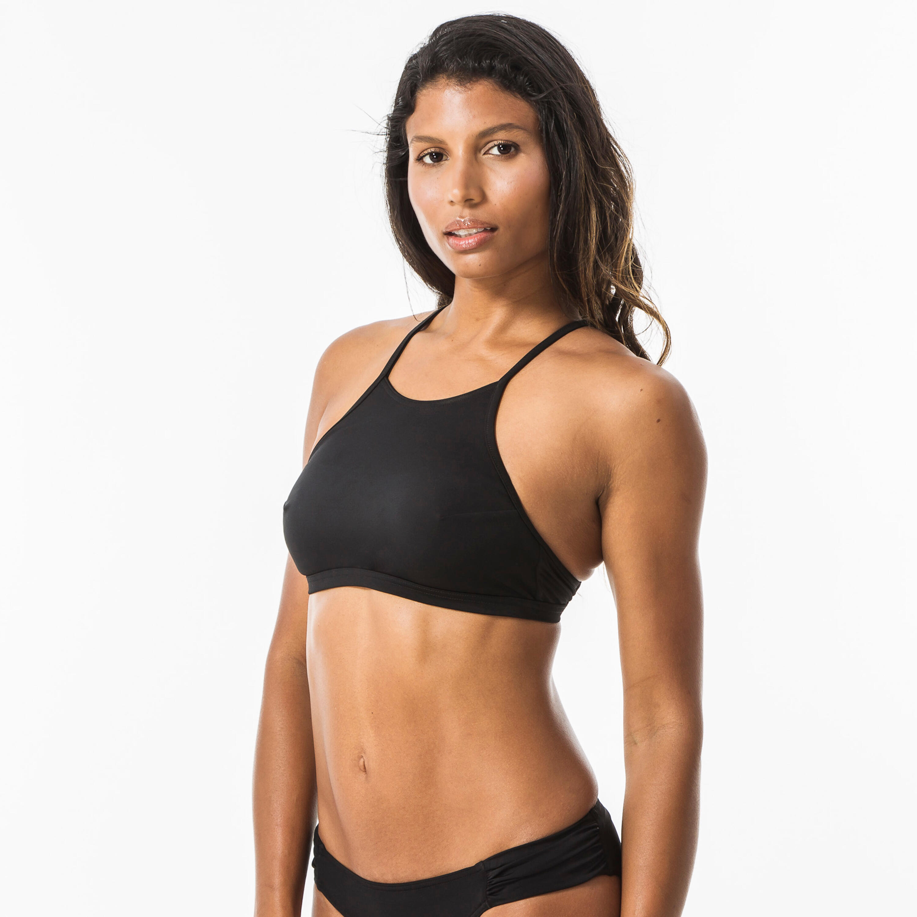 OLAIAN Bikini-Oberteil Damen Bustier freier RÃ¼cken Andrea schwarz 75 B