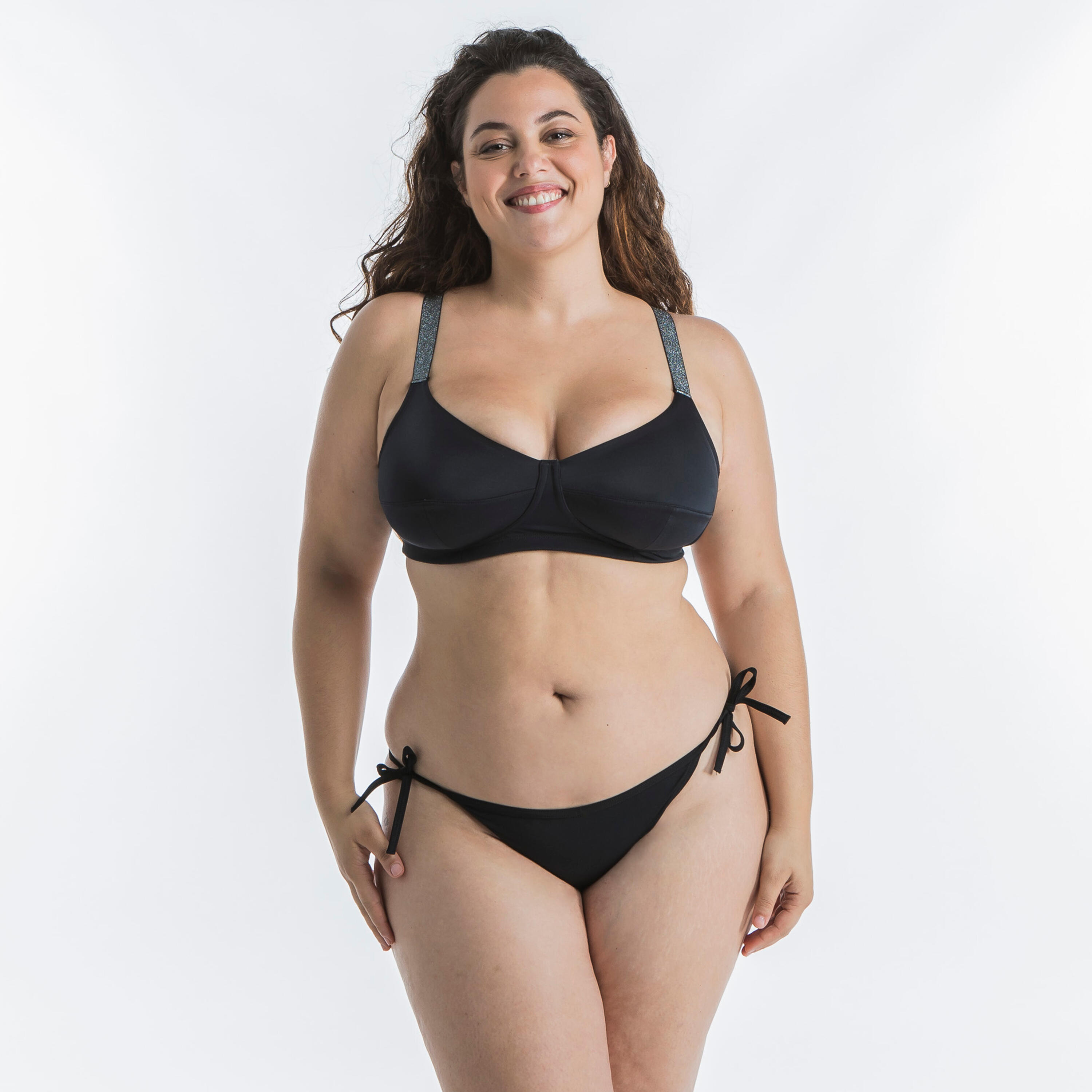 OLAIAN Bikini-Oberteil Surfen Balconnet Astrid schwarz mit hochkomfortablem TextilbÃ¼gel 85D