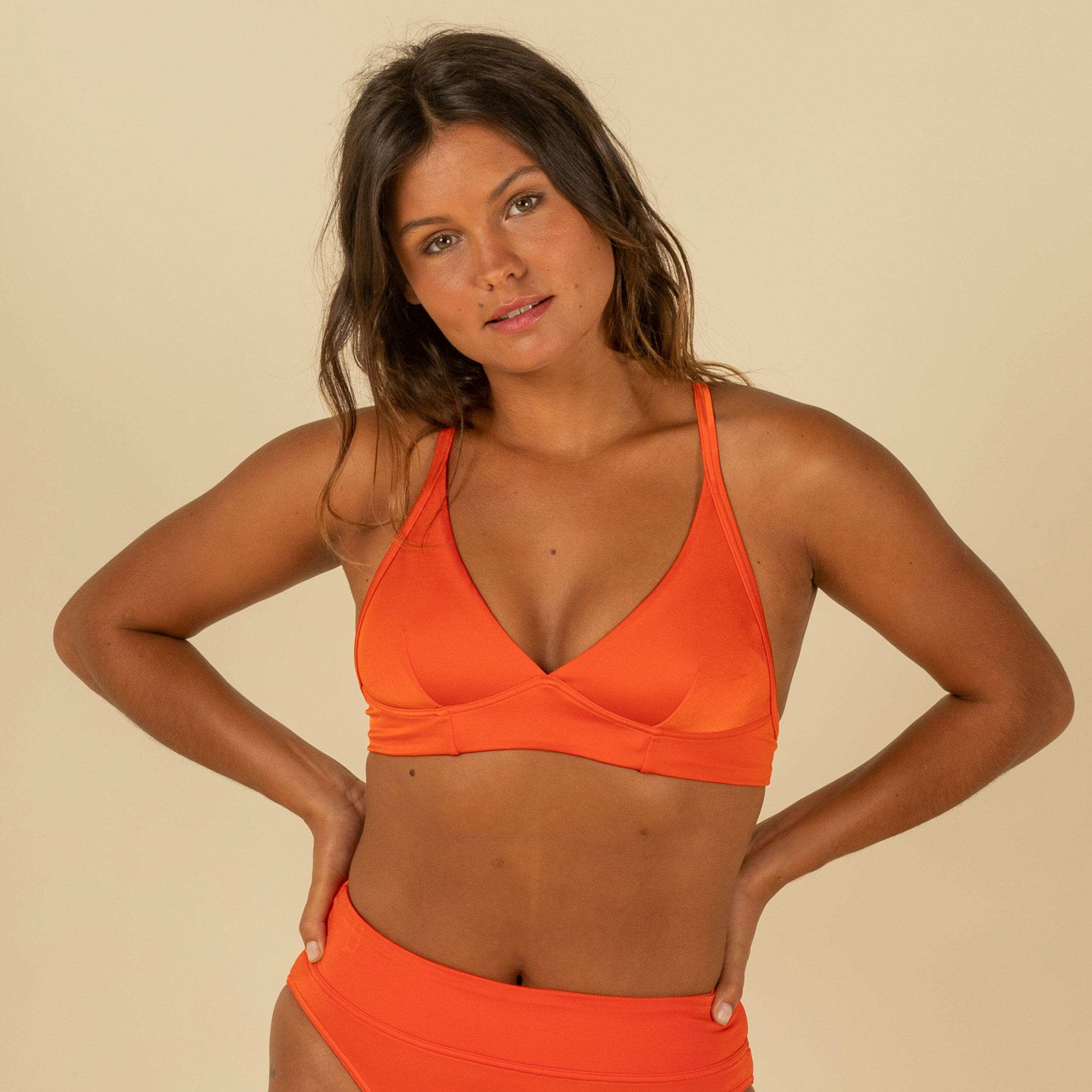 OLAIAN Bikini-Oberteil im Rücken doppelt verstellbar Damen Bea orange 75 C
