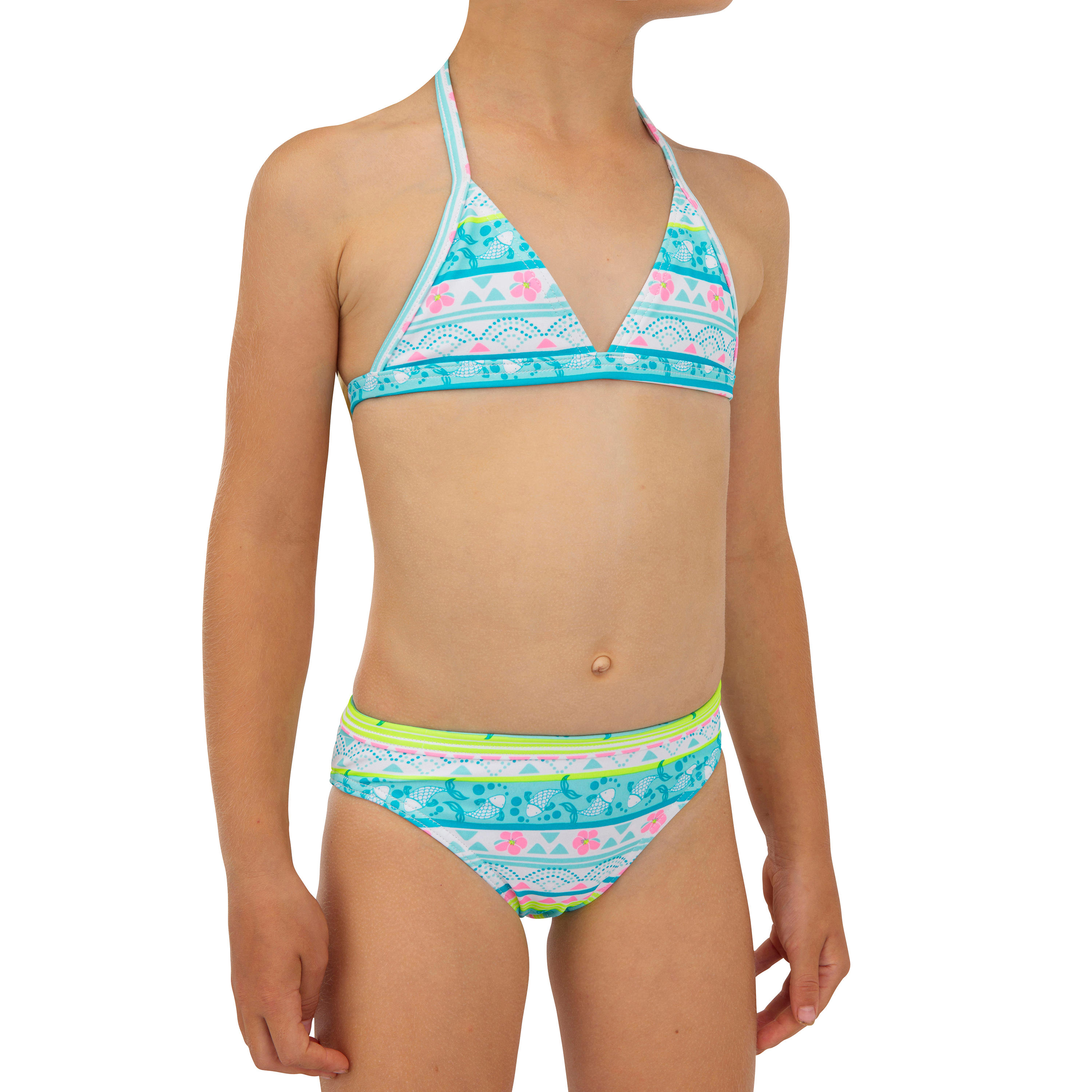 OLAIAN Bikini-Set Mädchen 100 Tina Koia türkis/weiß