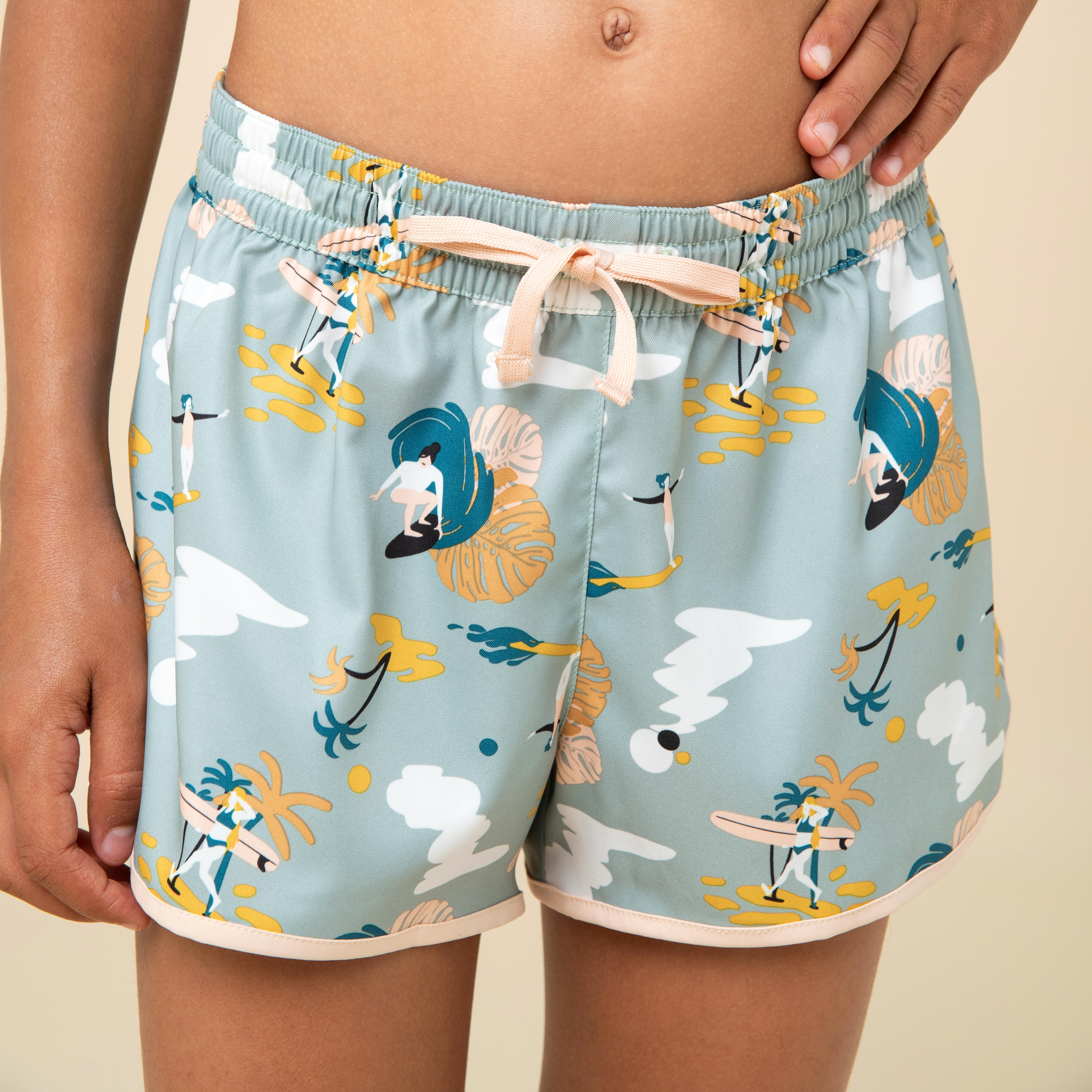 OLAIAN Boardshorts 100 Katy Mädchen khaki