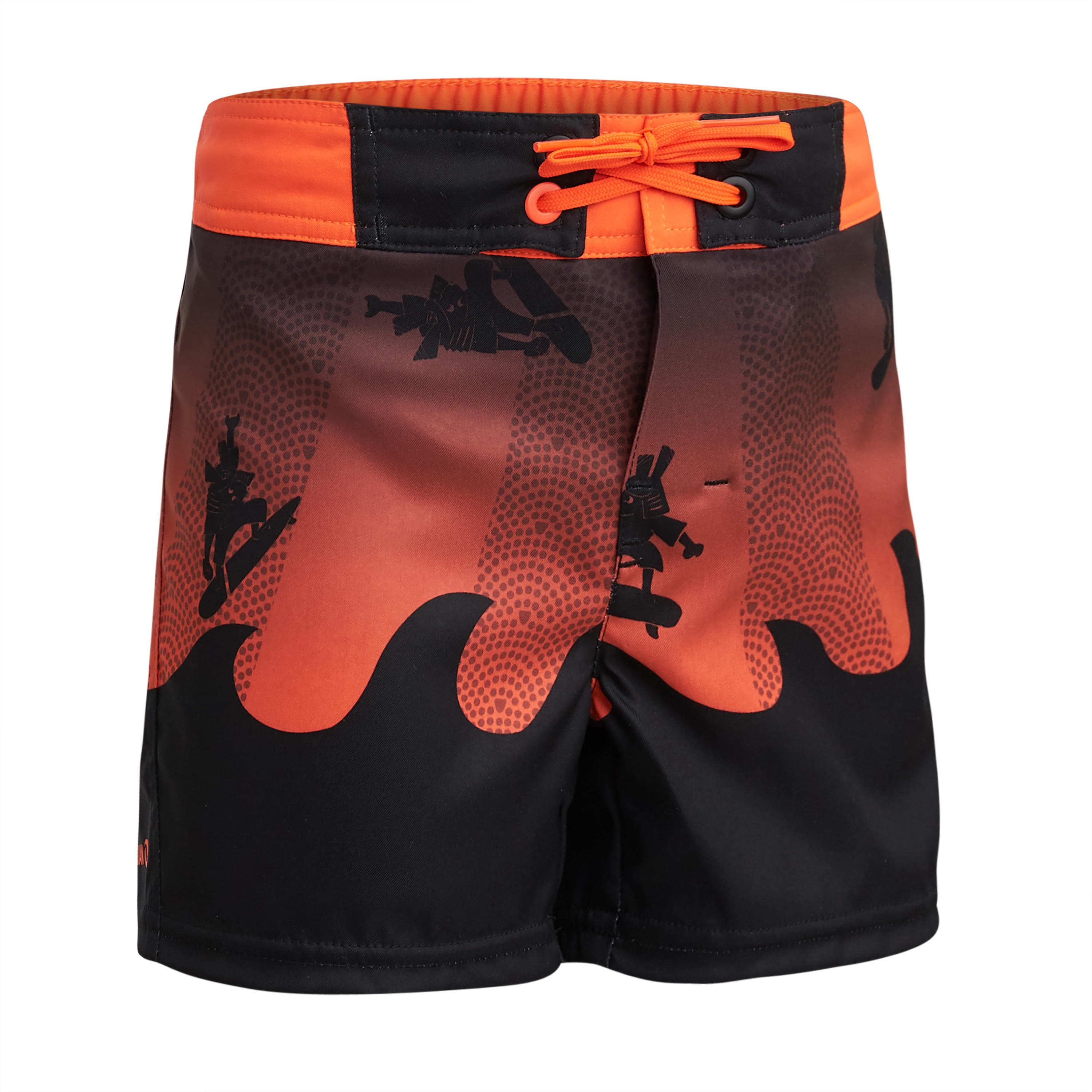 OLAIAN Boardshorts 500 Samourai Kinder rot 8 Jahre - Gr. 128