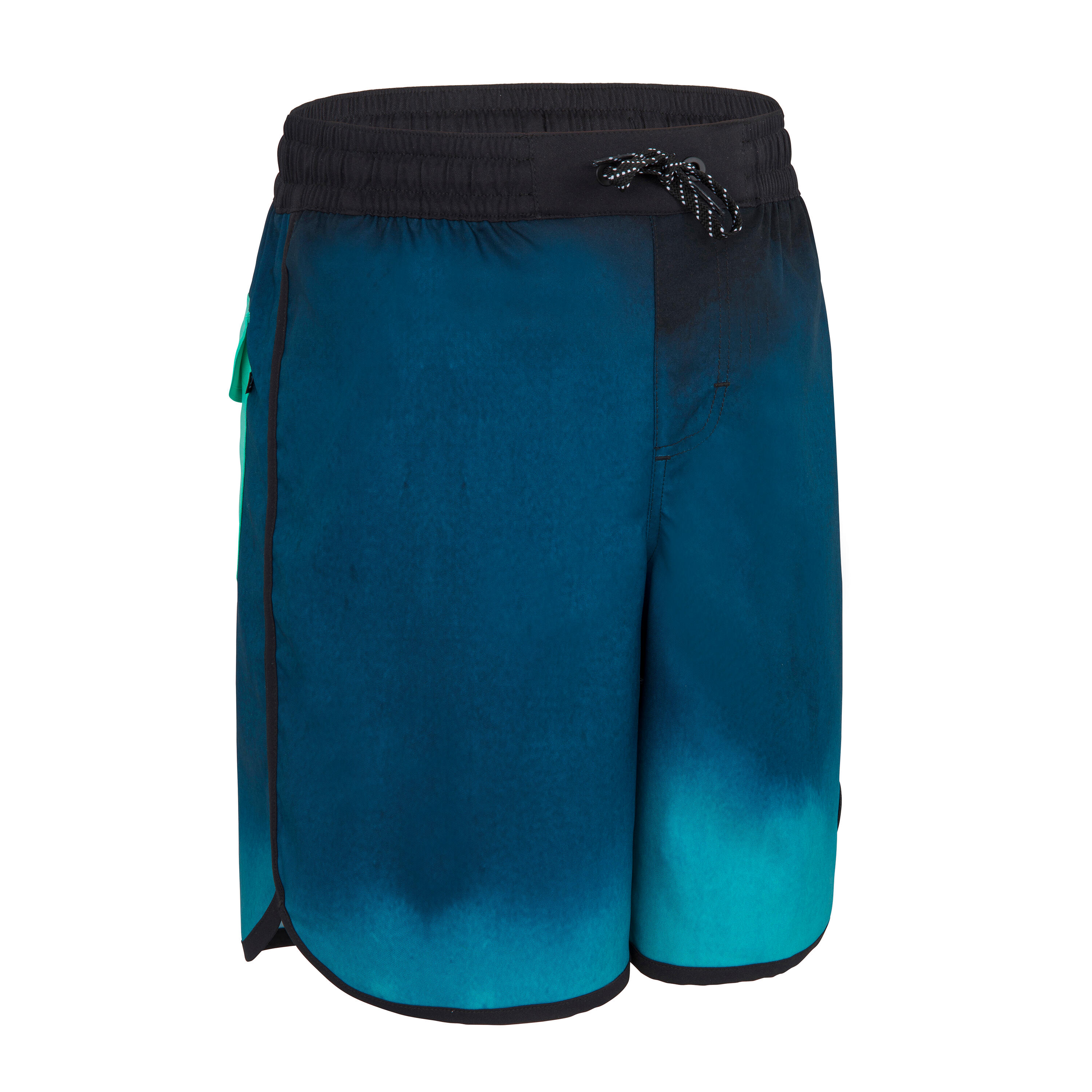 OLAIAN Boardshorts 500 blau/schwarz 10 Jahre - Gr. 140