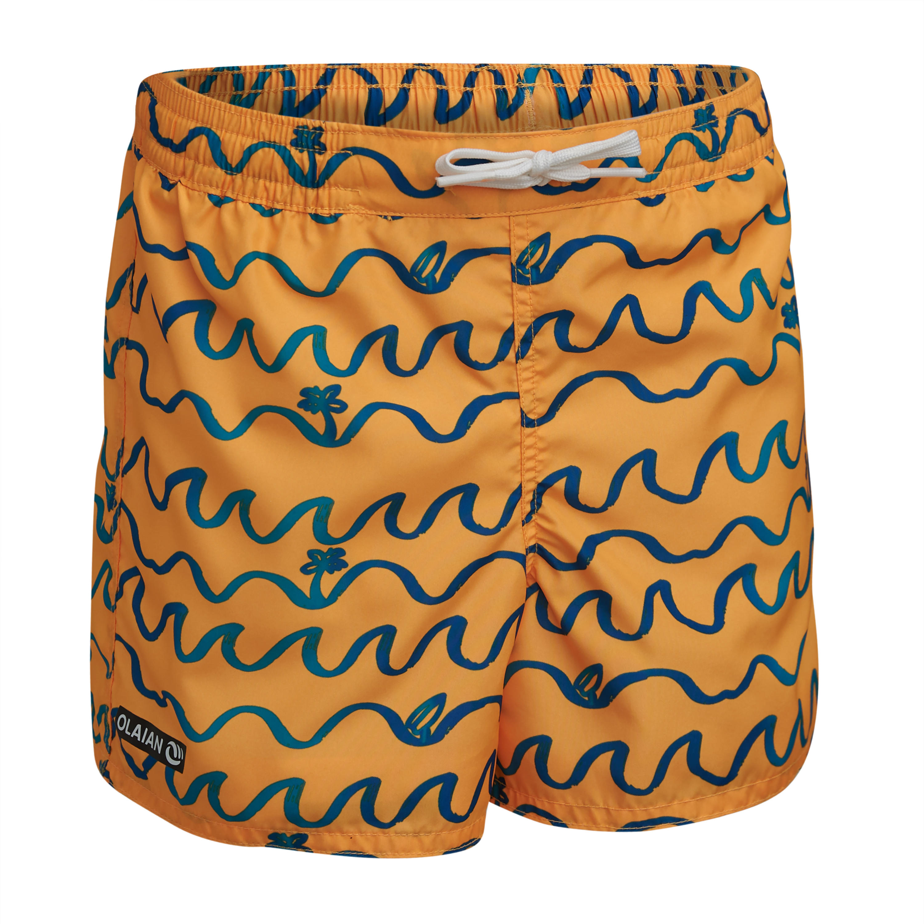 OLAIAN Boardshorts Surfen Jungen 100 Origami orange 4 Jahre - Gr. 100