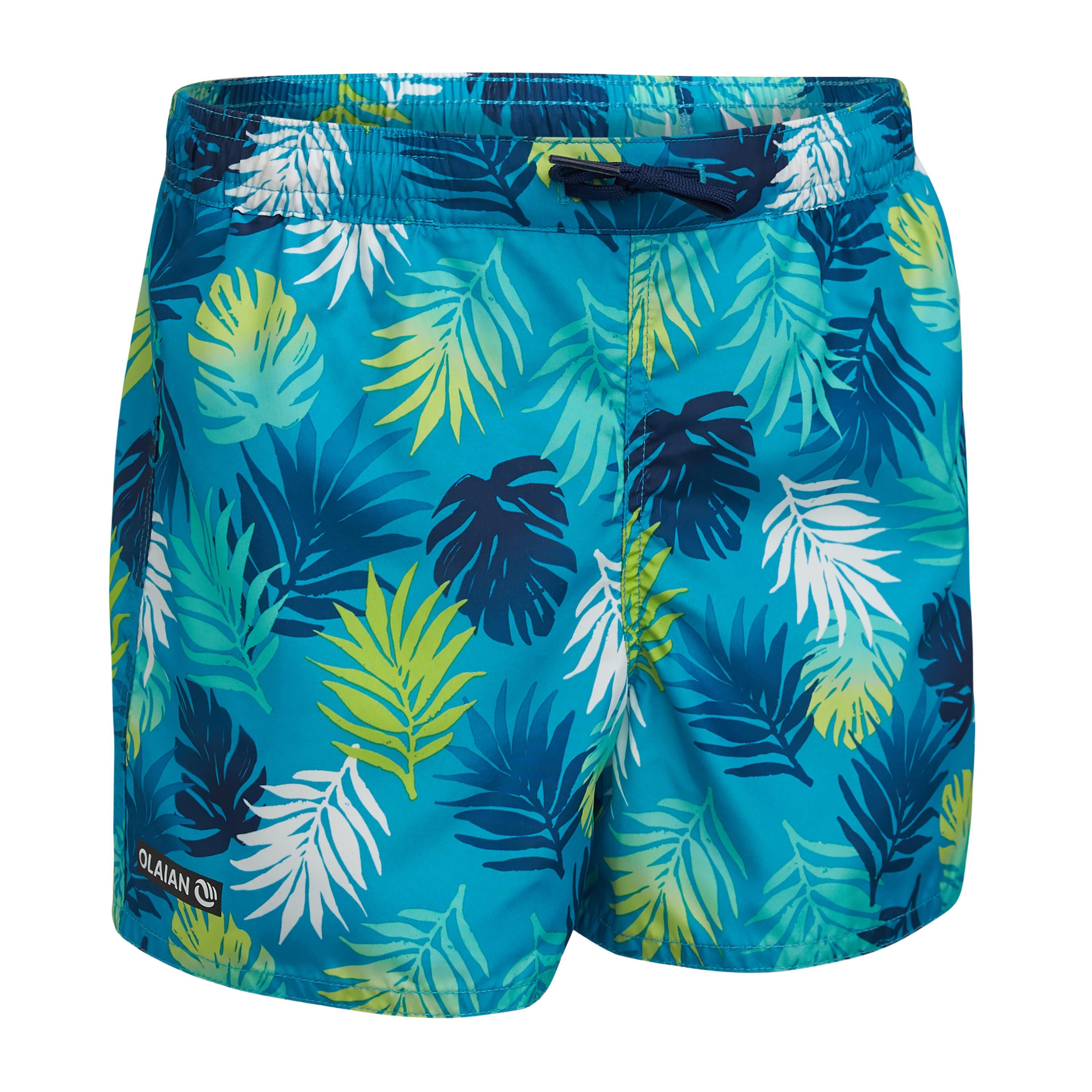OLAIAN Boardshorts Surfen Jungen 100 Shadow grÃ¼n/blau Gr. 104 - 4 Jahre