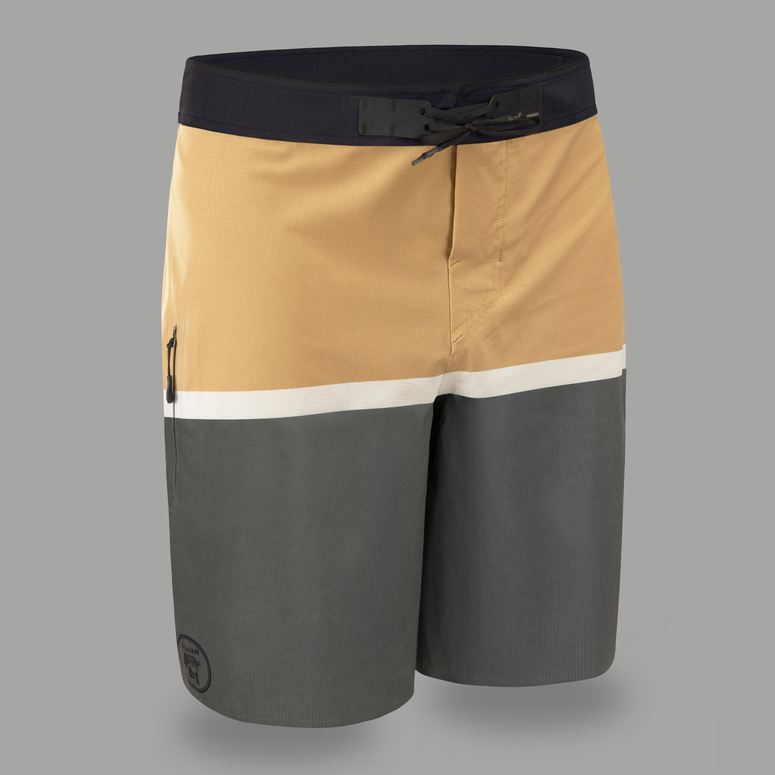 OLAIAN Boardshorts Surfen Standard 900 Flat Belt Dude khaki L
