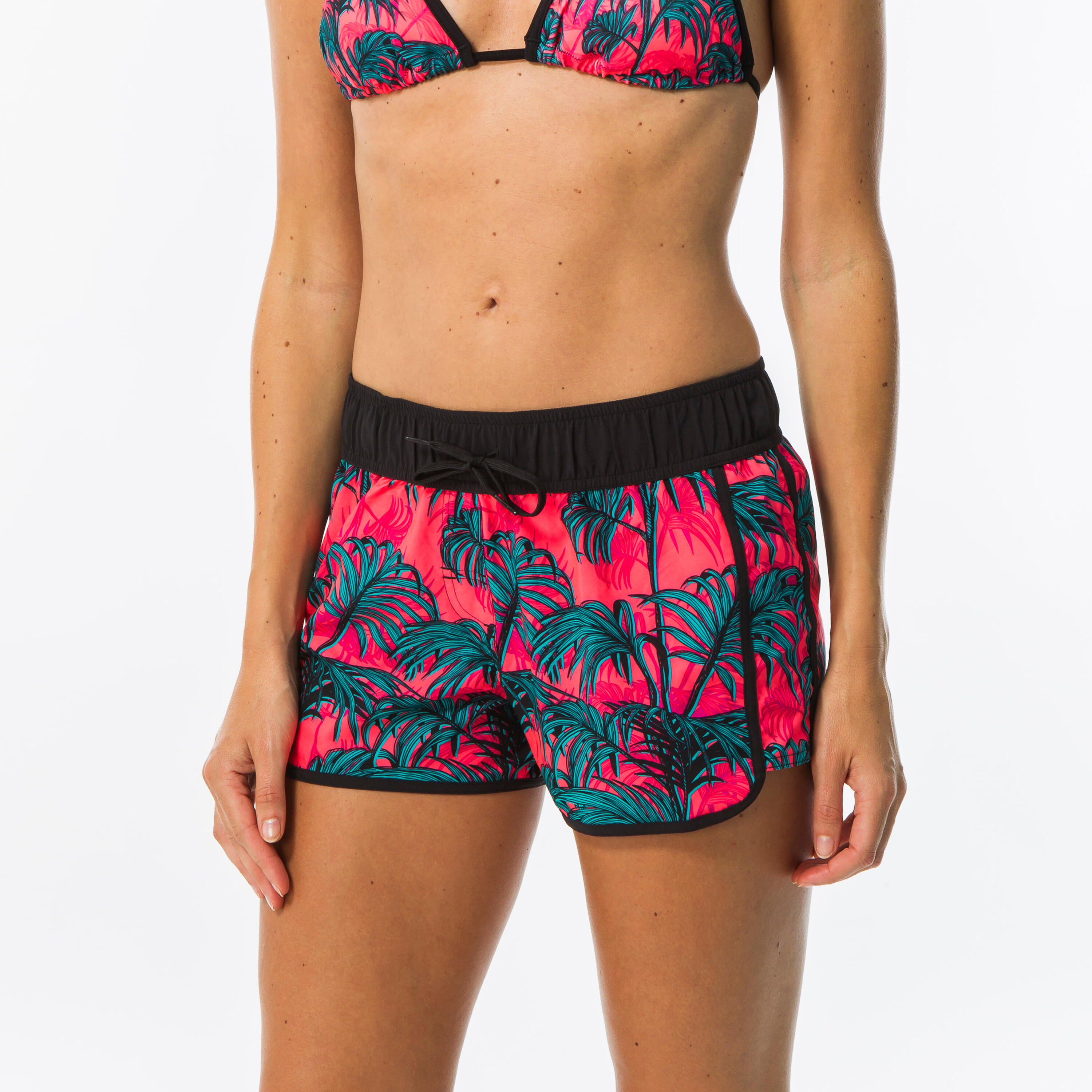 OLAIAN Boardshorts Tini Presana Rose Surfen elastischer Taillenbund mit Kordelzug Damen XL