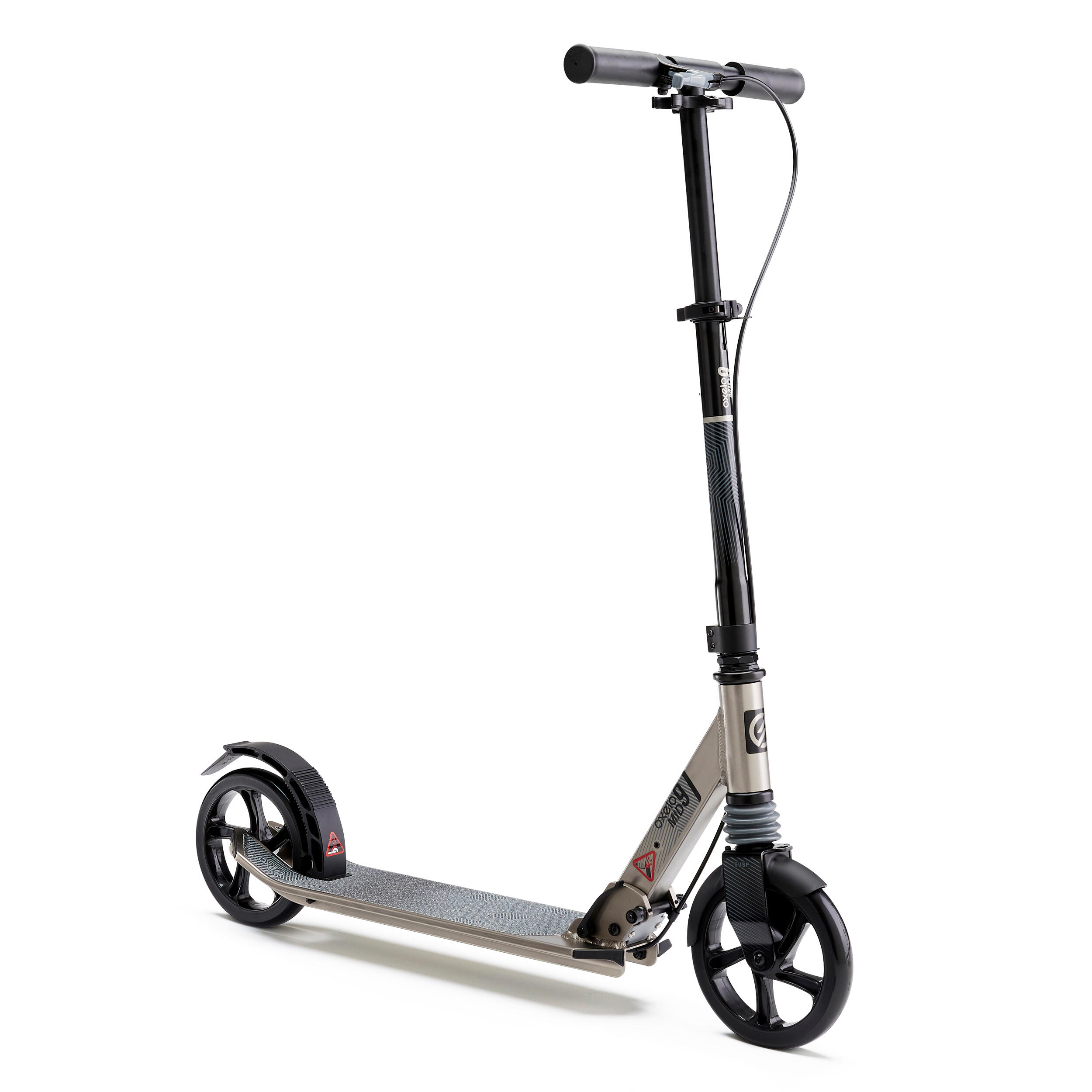 OXELO City-Roller Scooter Mid 9 grau EINHEITSGRÖSSE