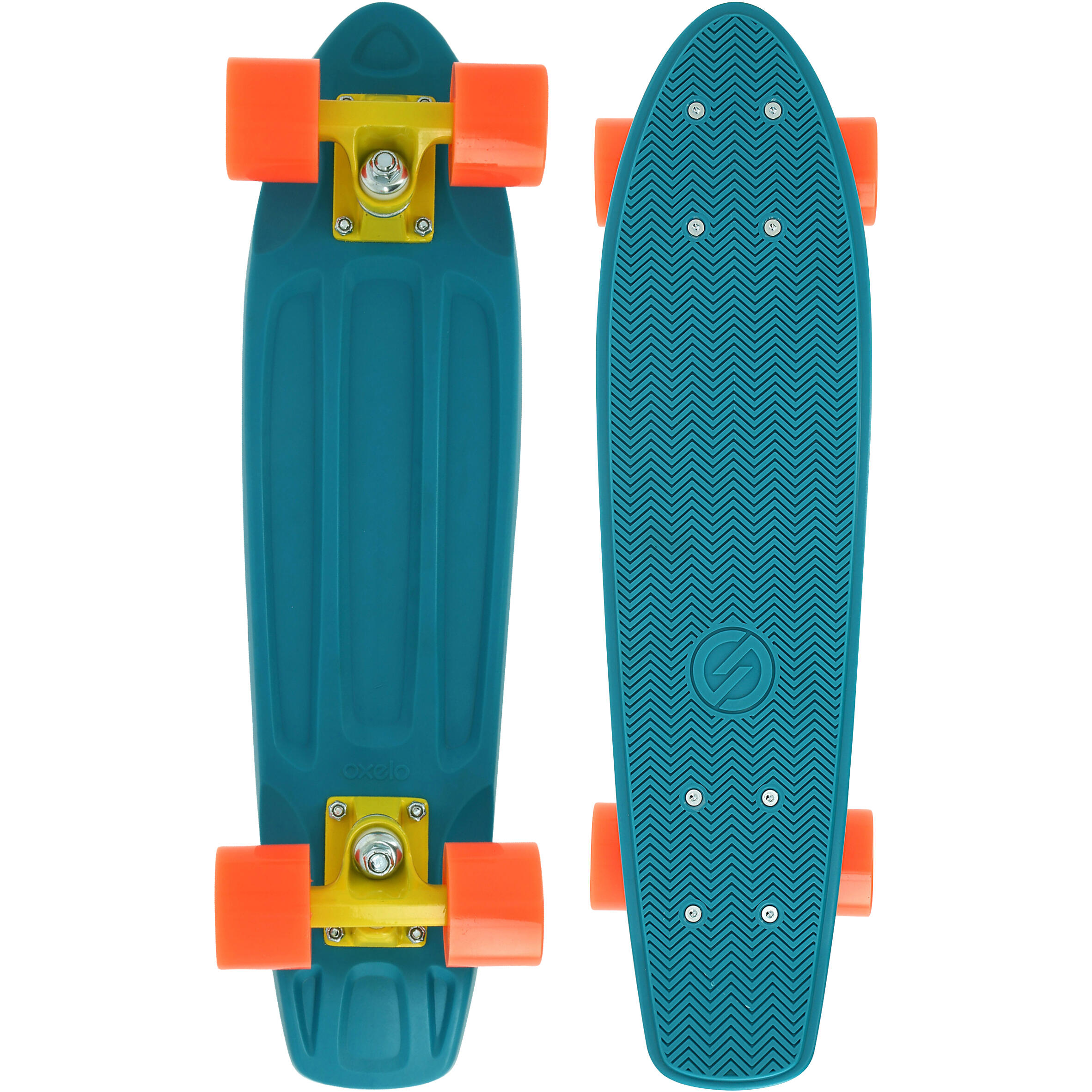 OXELO Cruiser Skateboard Yamba 100 blau/koralle EINHEITSGRÃ–SSE