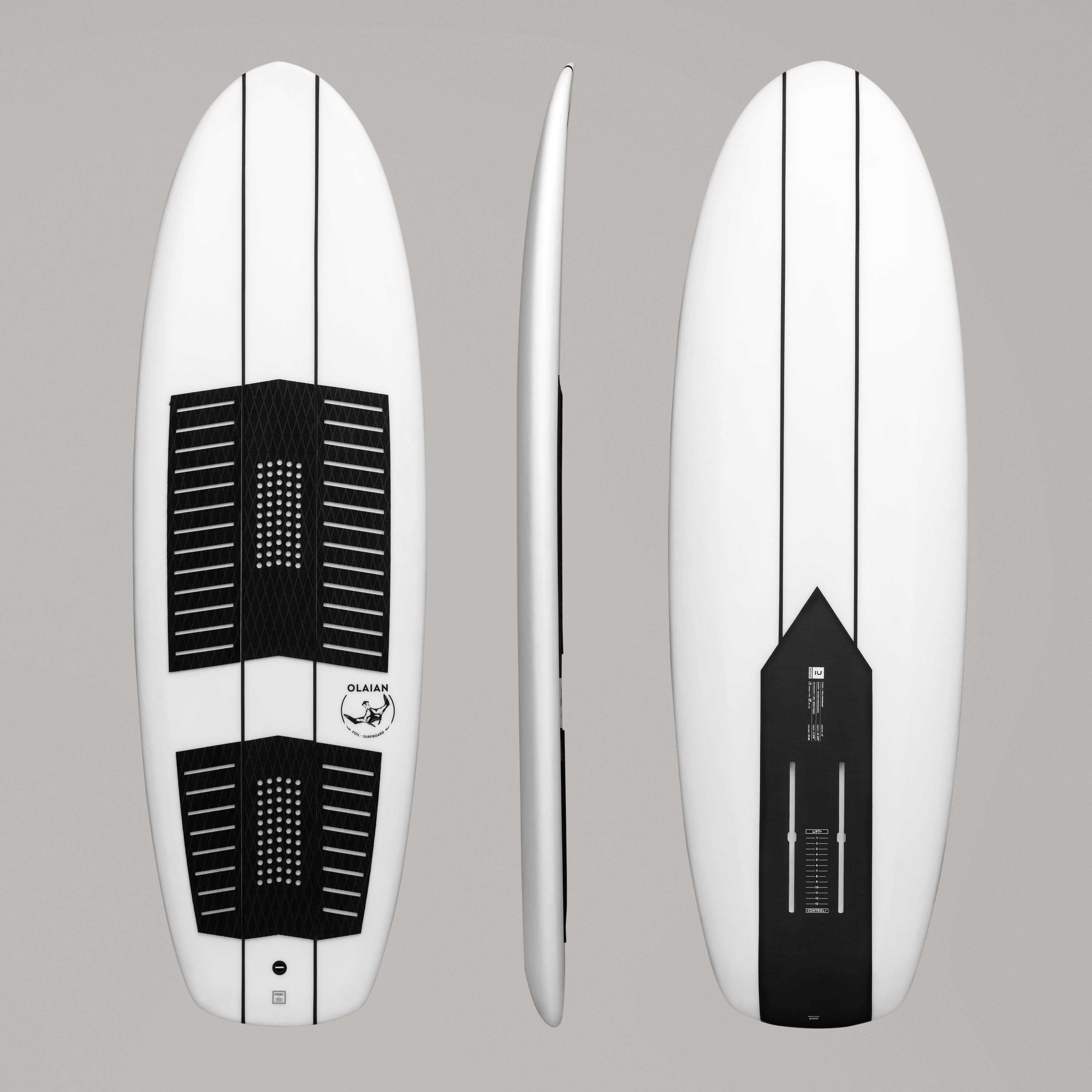 OLAIAN Foil-Surfbrett 500 6 FuÃŸ weiss/schwarz EINHEITSGRÃ–SSE