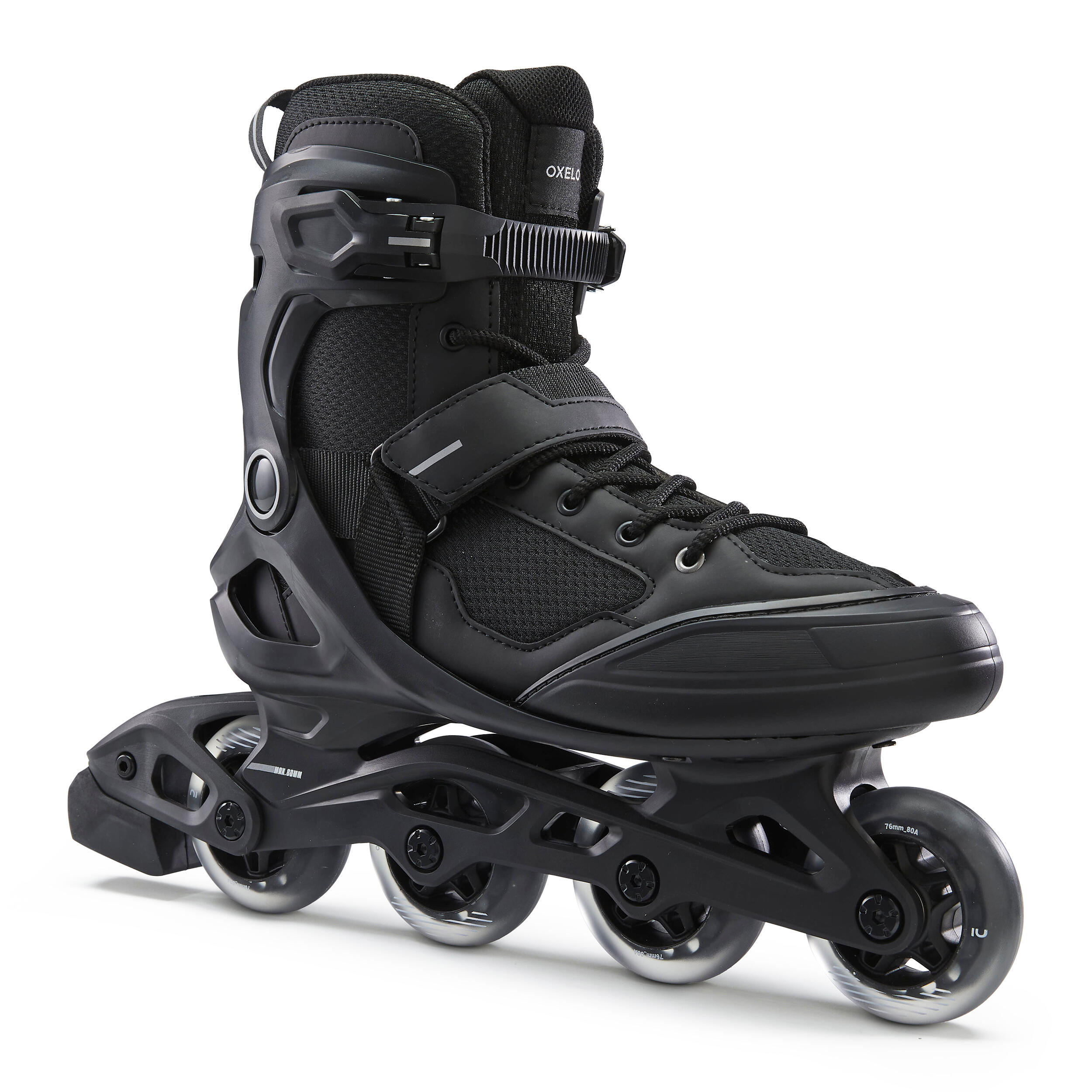 OXELO Inline-Skates Fitness FIT 100 Damen/Herren schwarz/silber 42