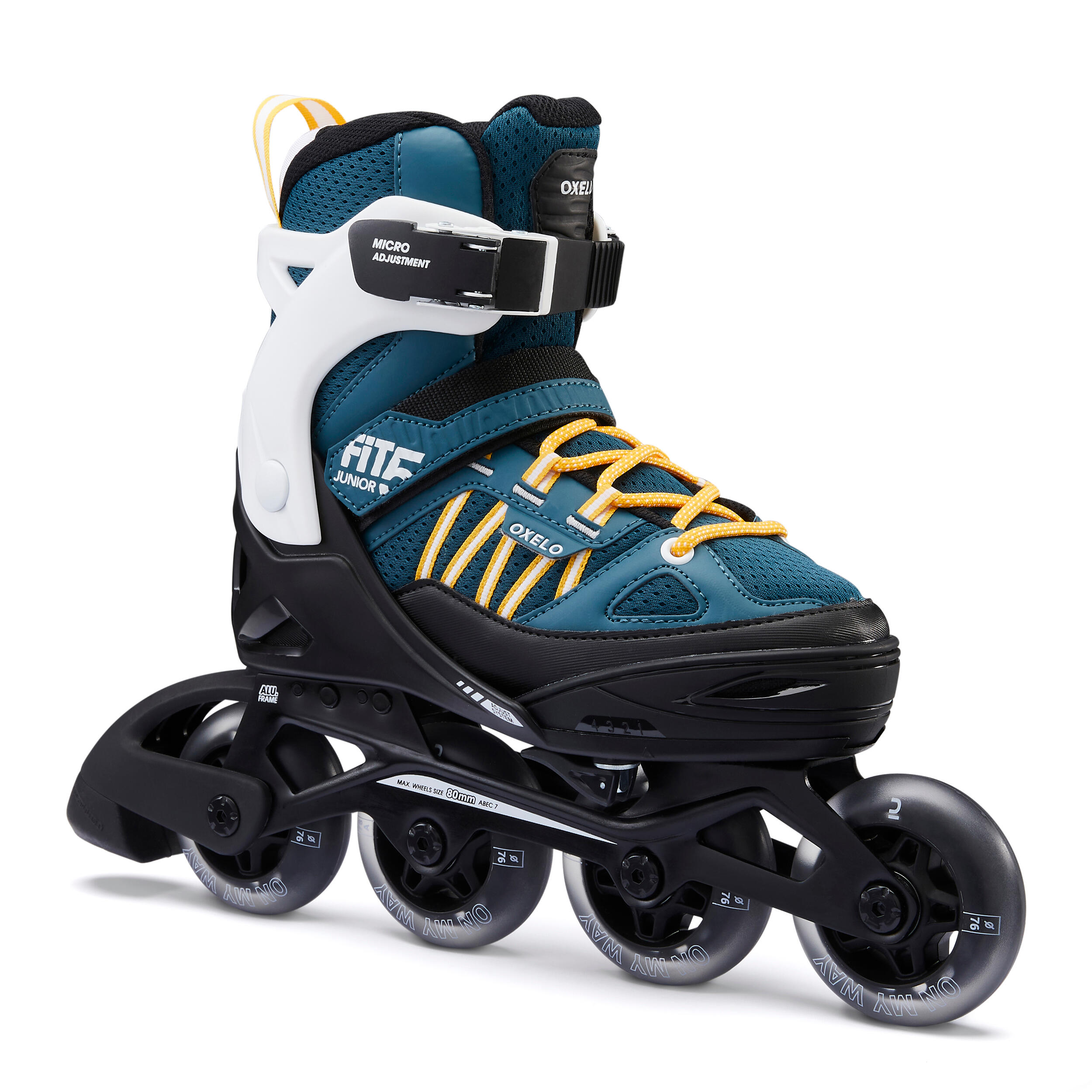 OXELO Inline Skates Inliner Fitness FIT 5 Racing Kinder blau 38/41