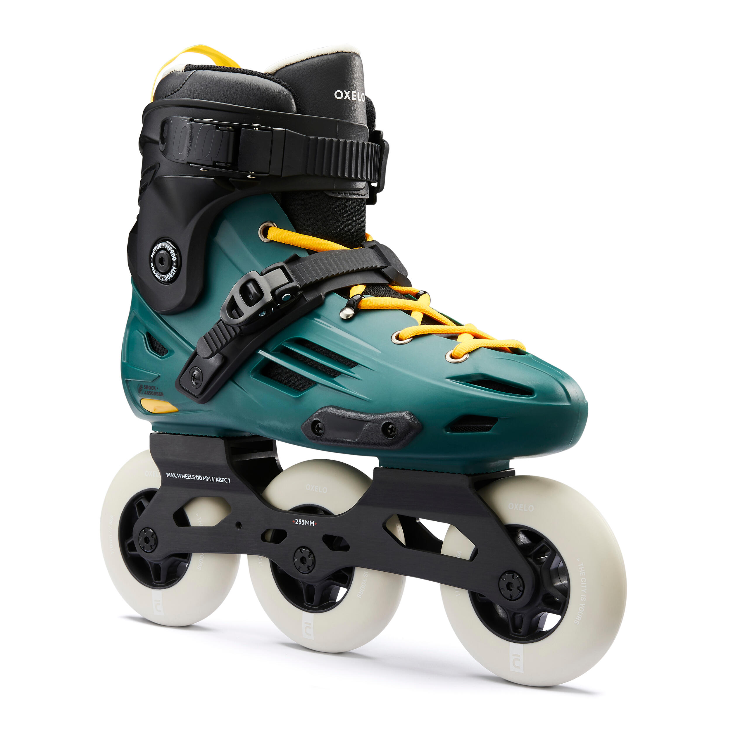 OXELO Inline Skates Inliner Freeskate MF900 Erwachsene urban green 42