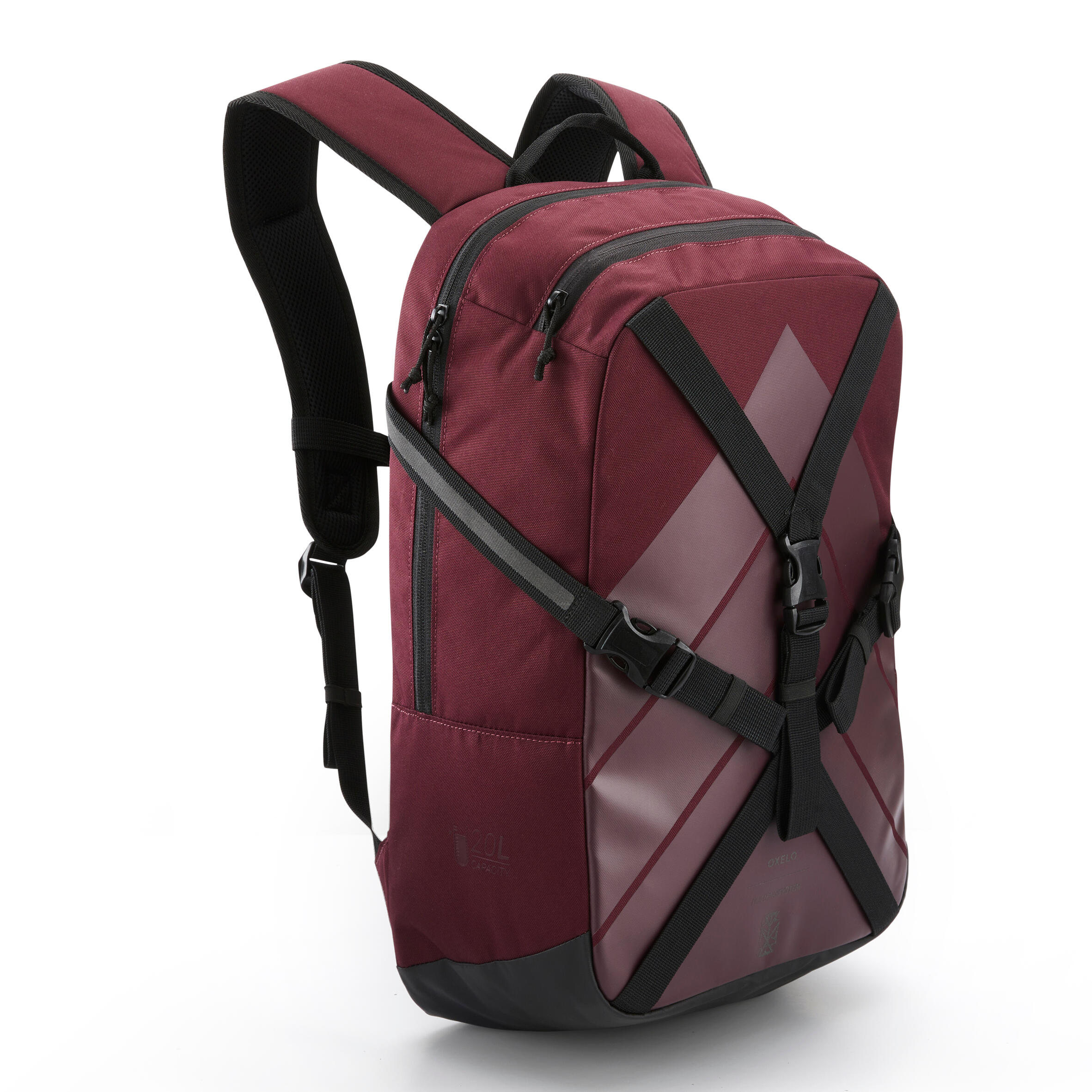 OXELO Inliner-Rucksack BP100 20Â Liter bordeaux EINHEITSGRÃ–SSE