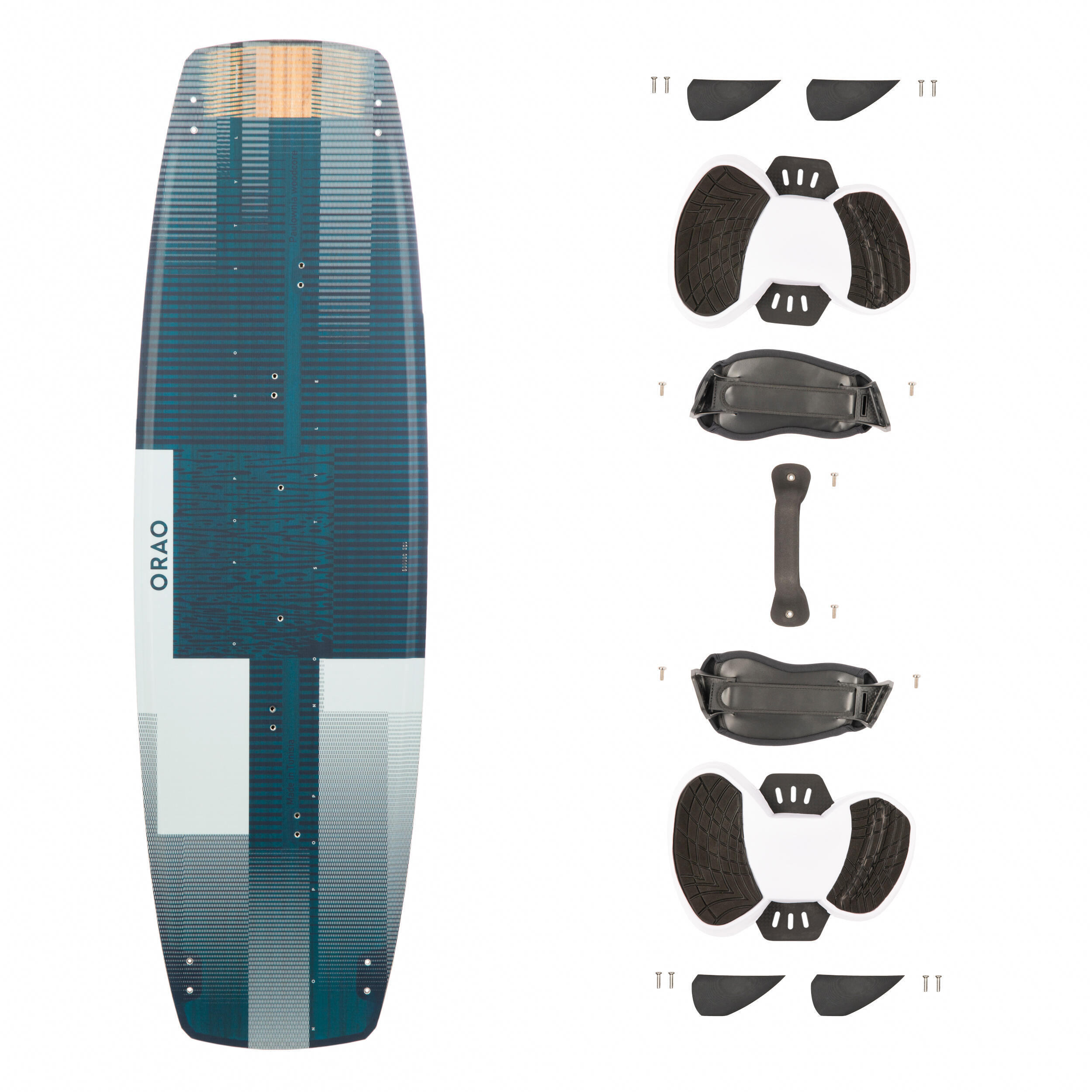 ORAO Kiteboard Kitesurfen Twin Tip 500 Carbon 136 × 40,5 cm inkl. Pads und Straps EINHEITSGRÖSSE