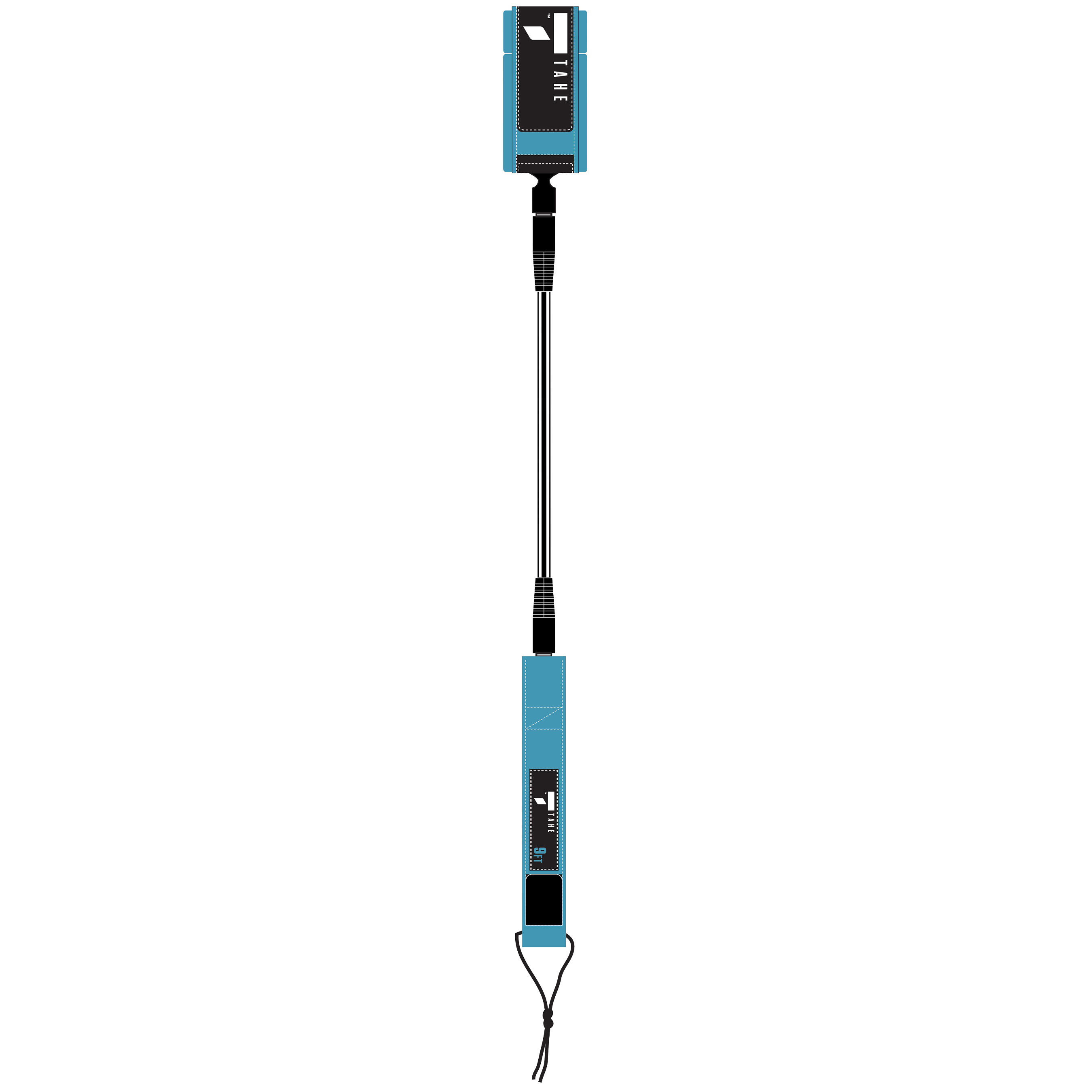 TAHE OUTDOORS Leash gerade Stand Up Paddle Standard 9' 2,75 m für Touring und Surfen EINHEITSGRÖSSE