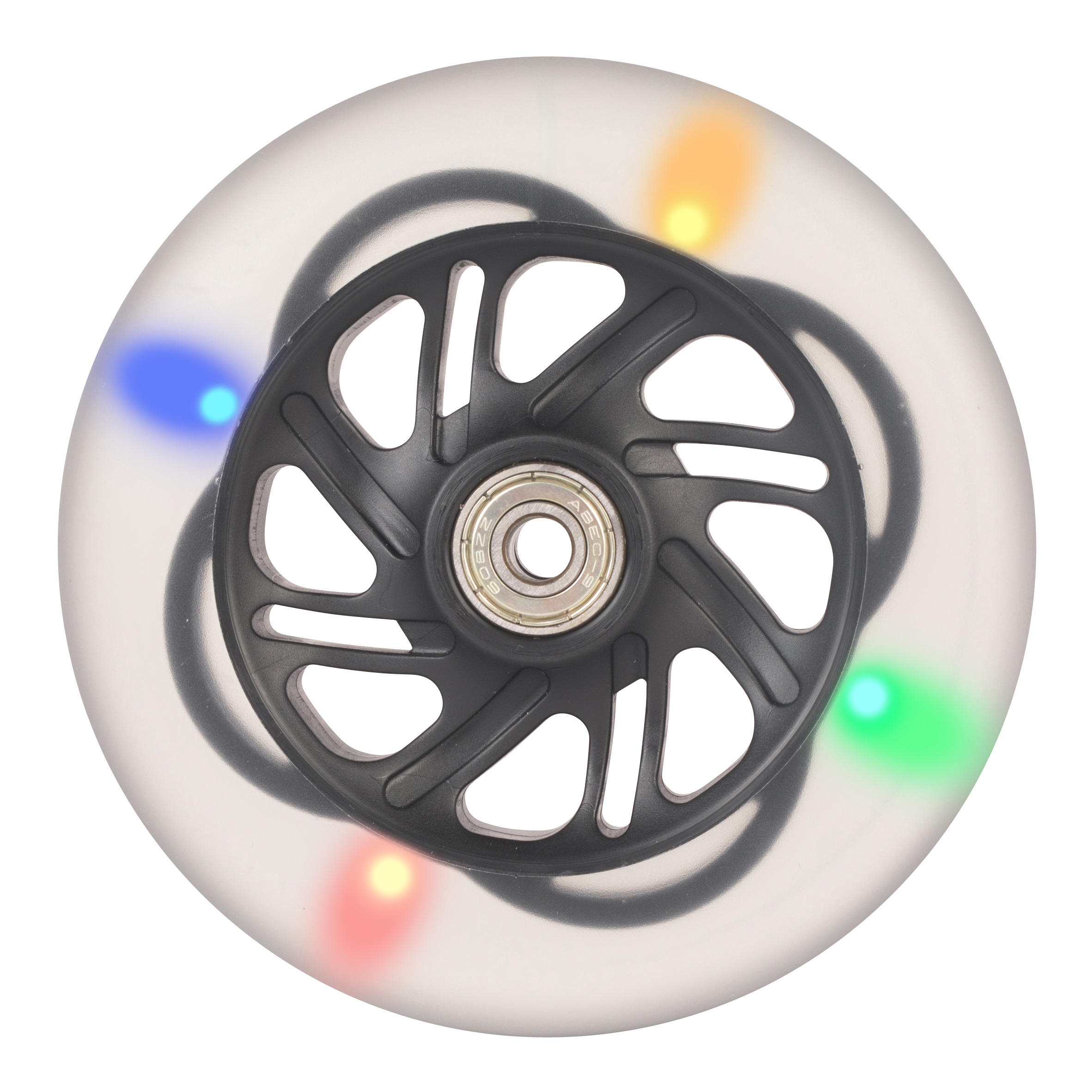 OXELO Leuchtrolle Flashing 125 mm schwarz EINHEITSGRÃ–SSE