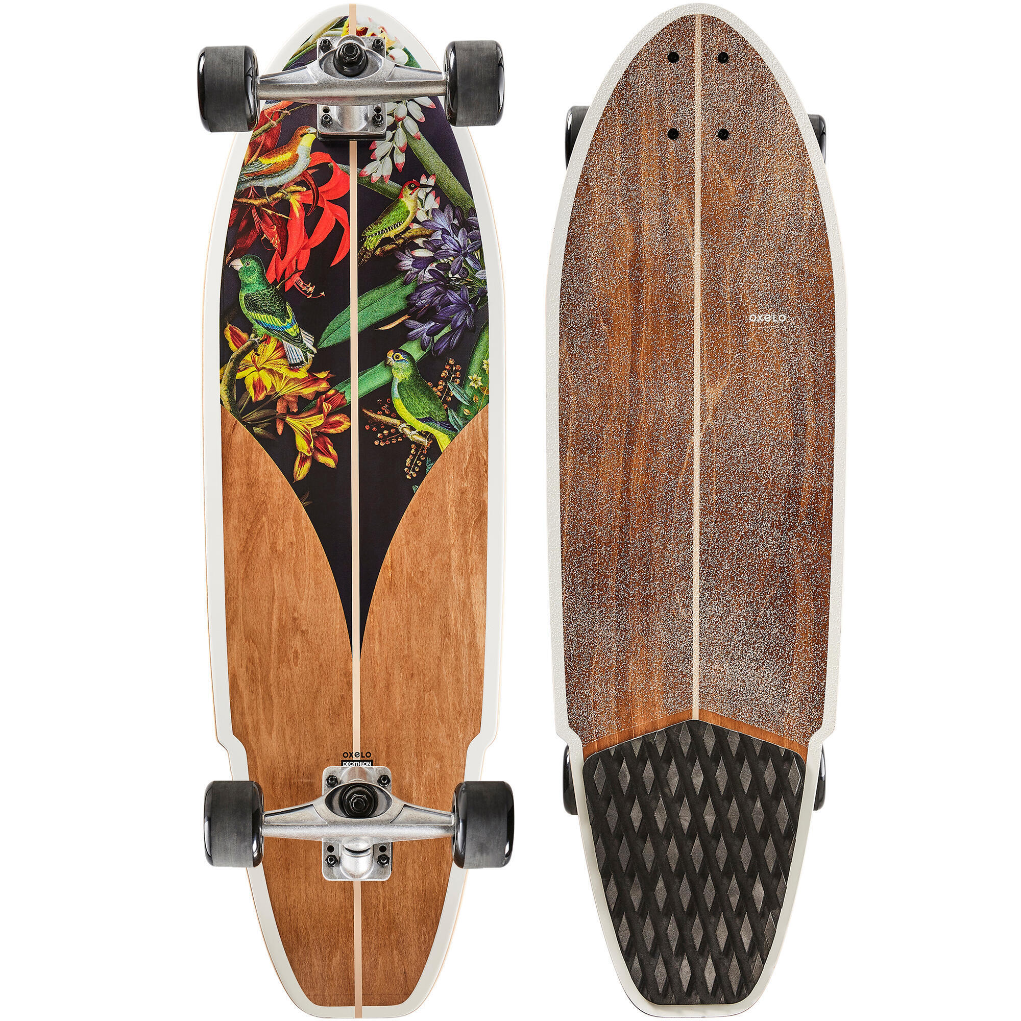 OXELO Longboard Surfskate Carve 540 Bird EINHEITSGRÖSSE