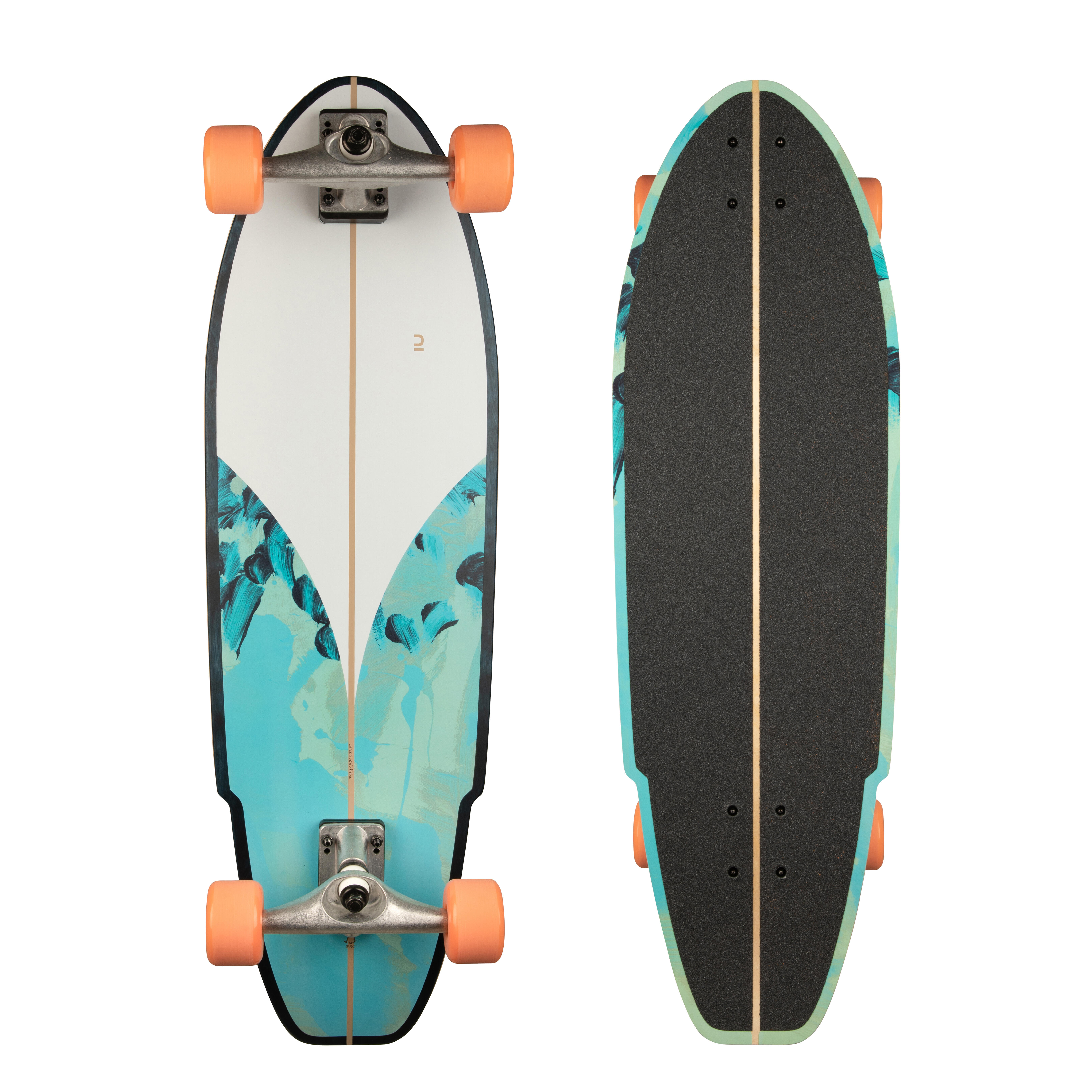 OXELO Longboard Surfskate Carve 540 Blue Green
